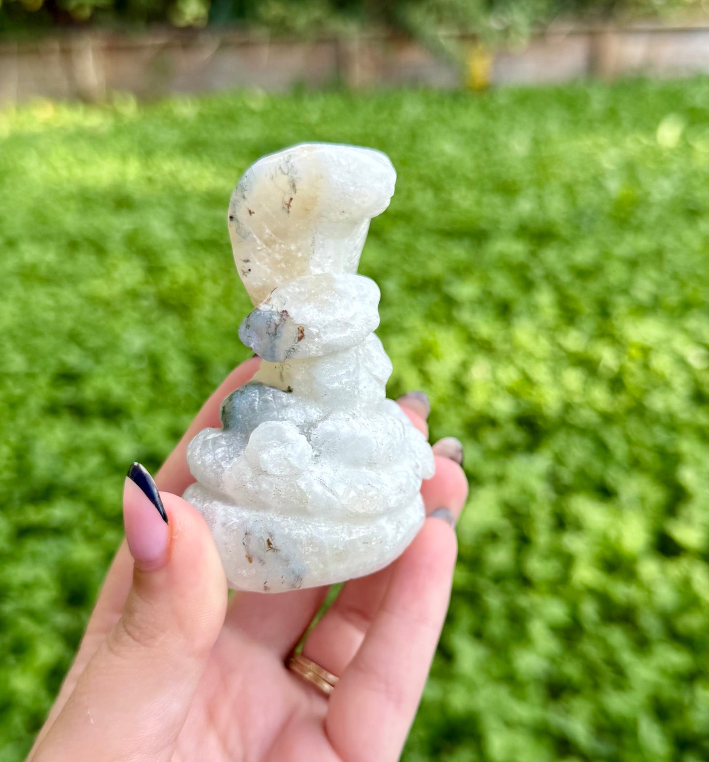 Quartz cobra carving