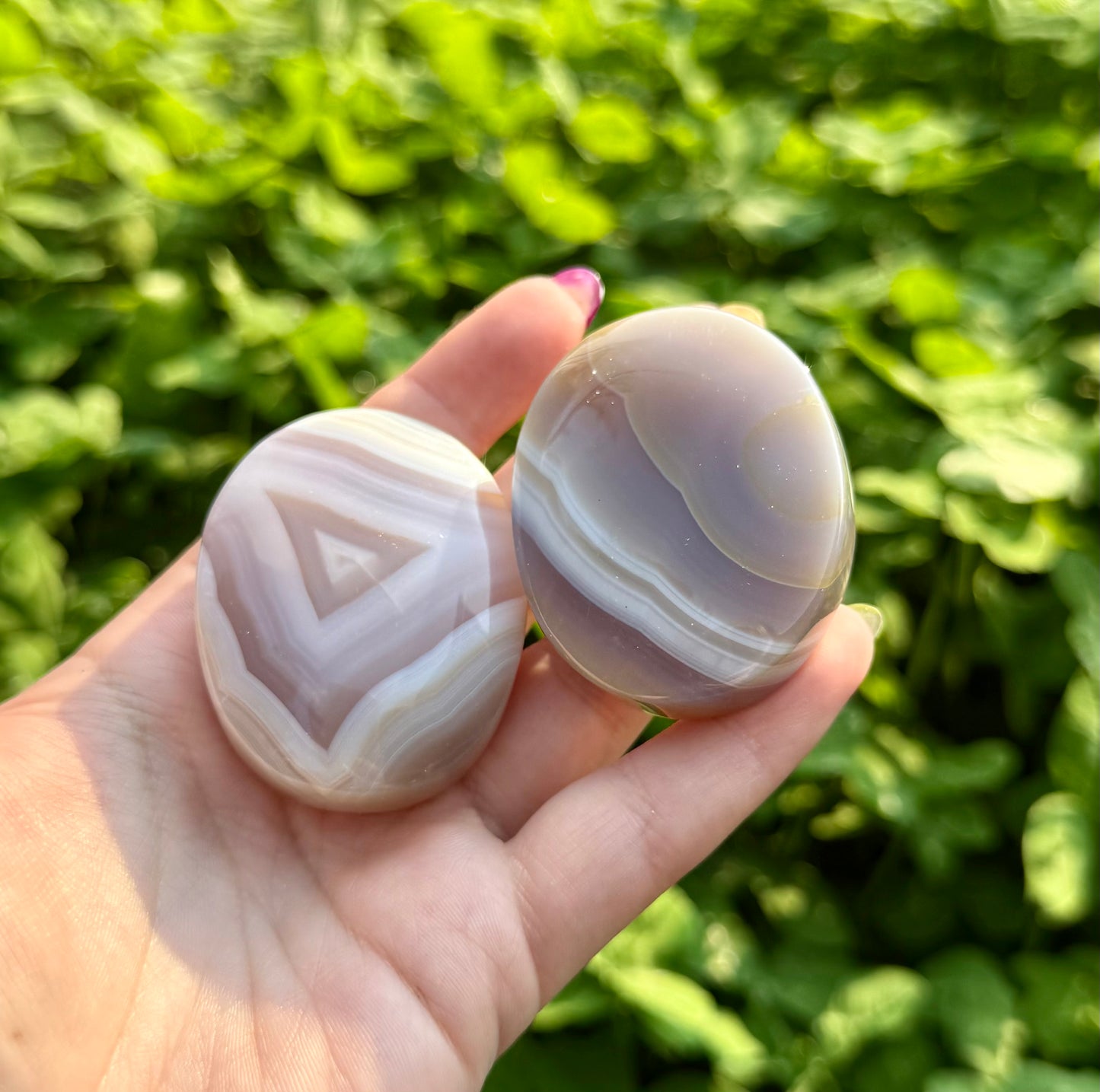 Agate palm stones