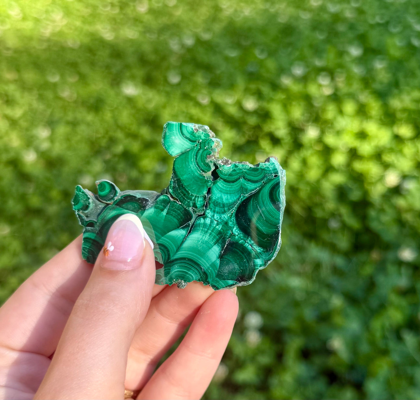 Malachite slab