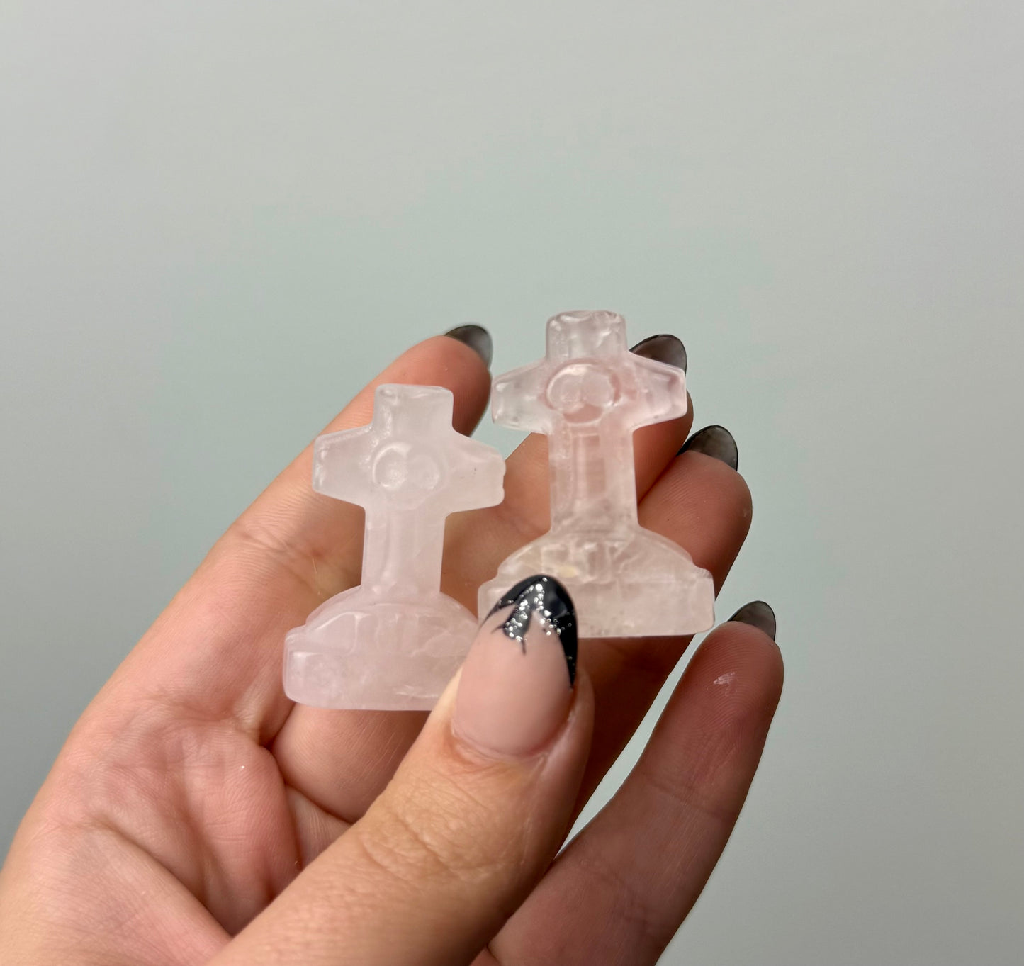 Quartz gravestone carvings