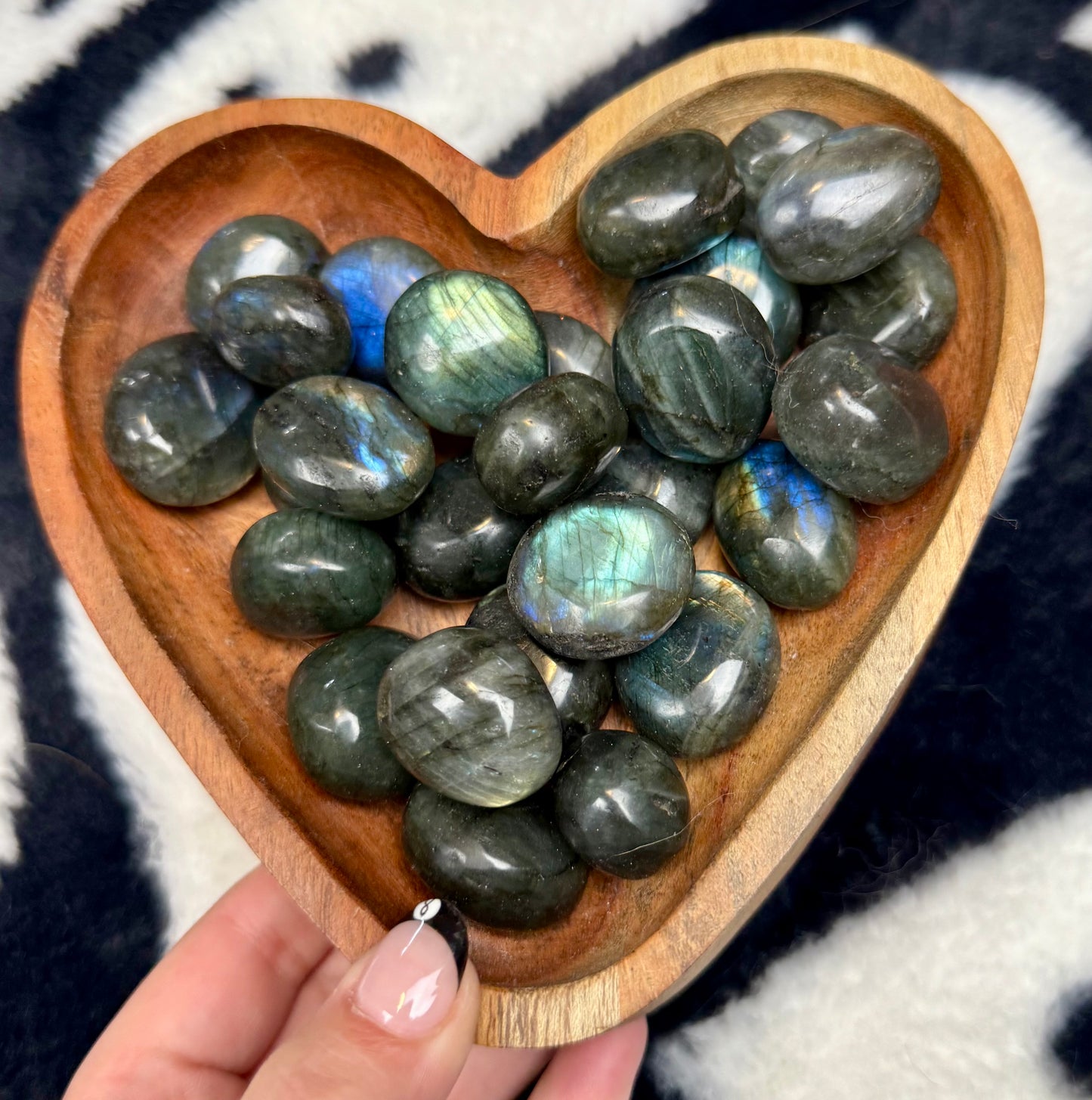 Labradorite tumbles