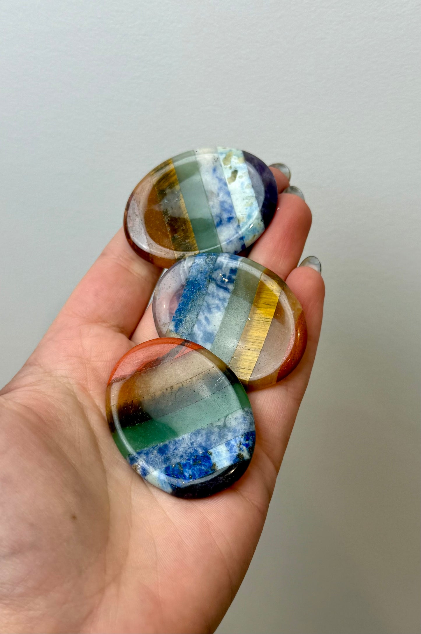 Chakra rainbow worry stones