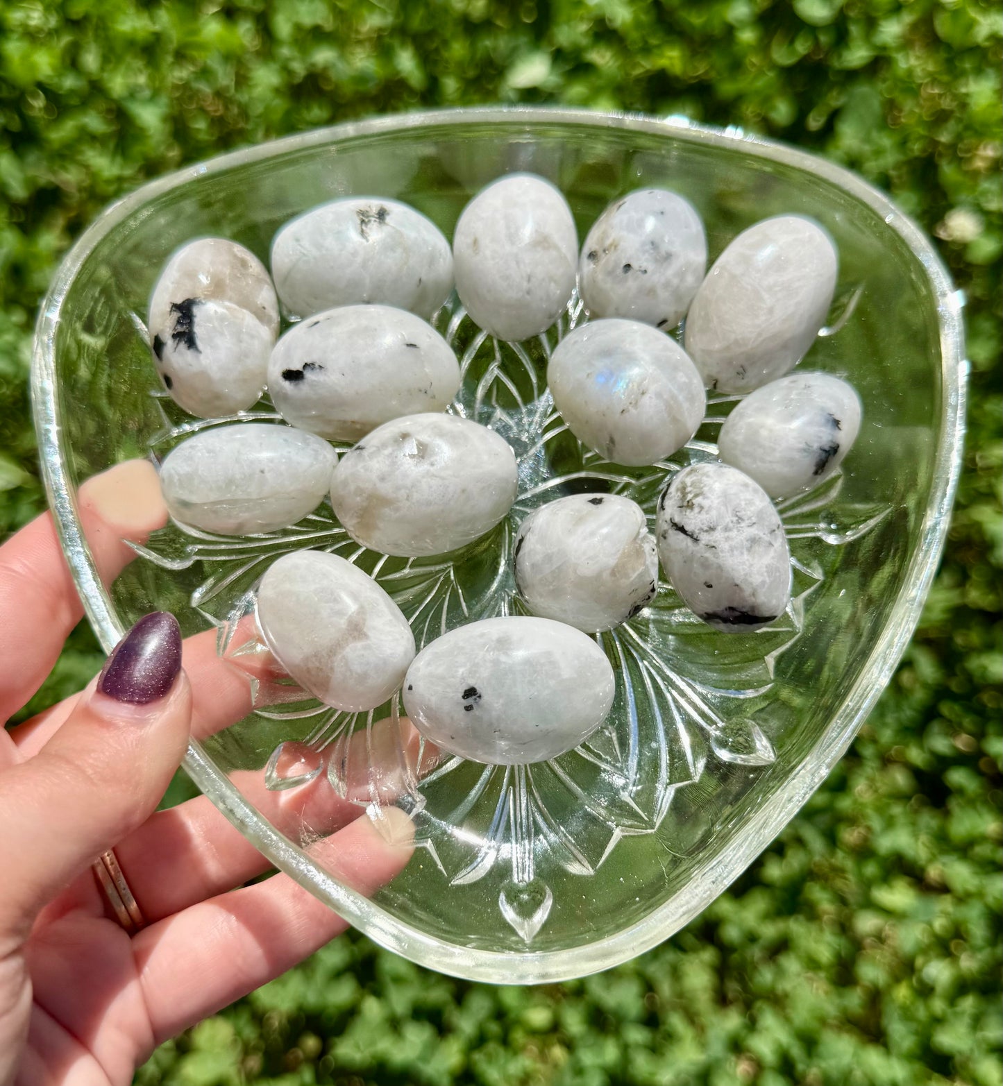 Rainbow moonstone tumbles