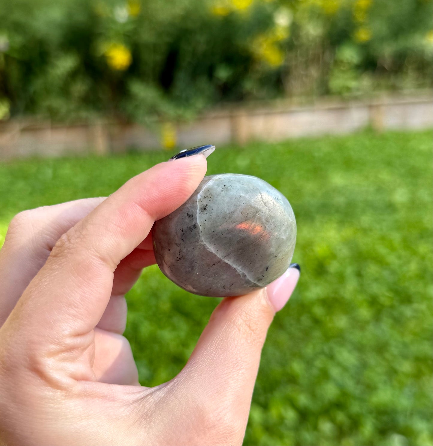 Labradorite palm stones