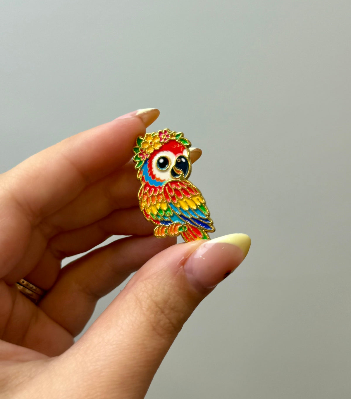 Parrot enamel pin