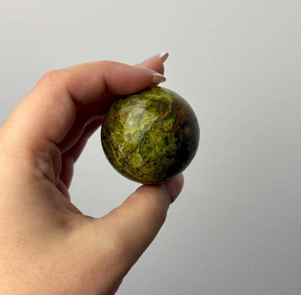 Green opal sphere