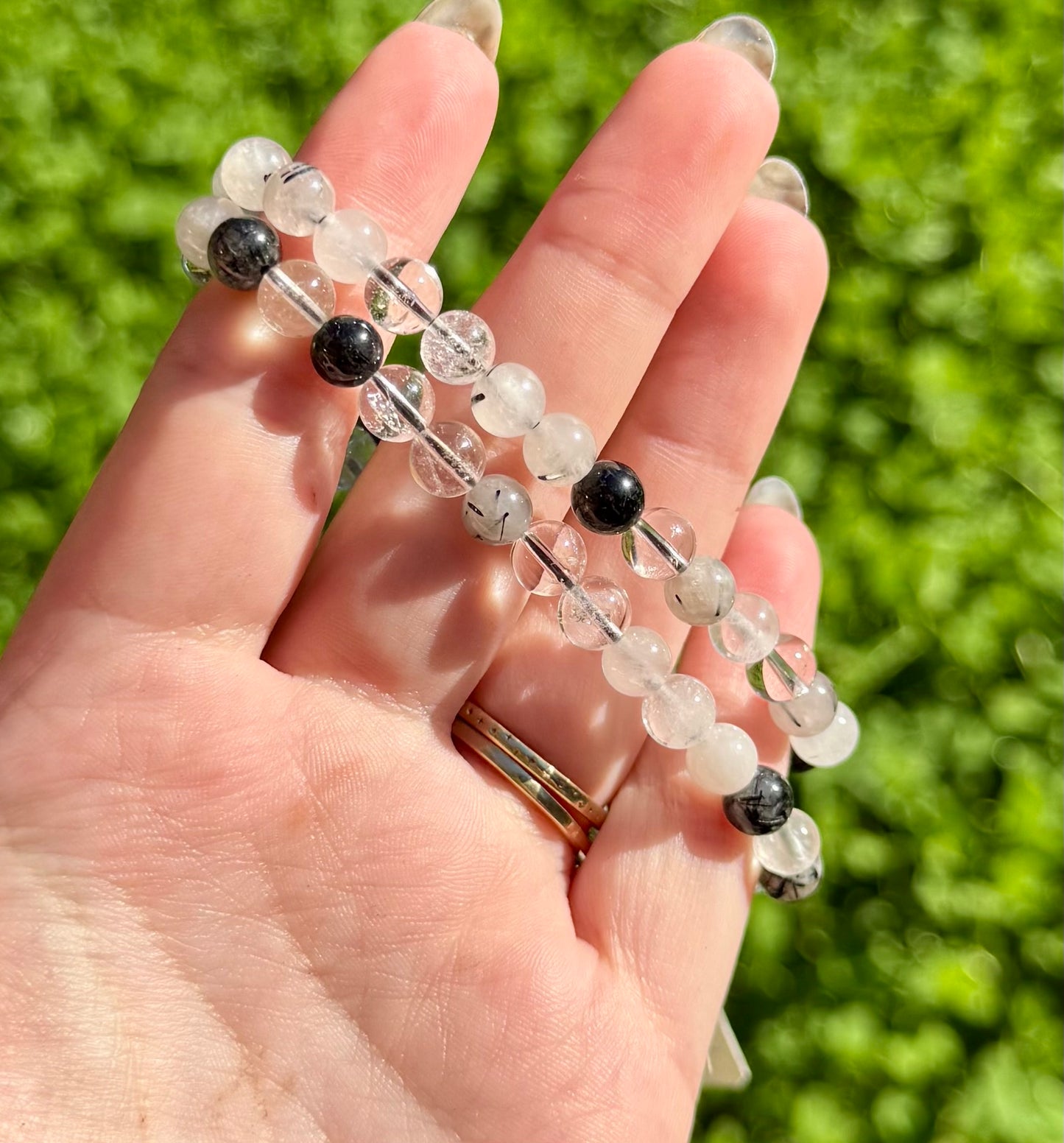 6mm Black tourmaline quartz bracelets