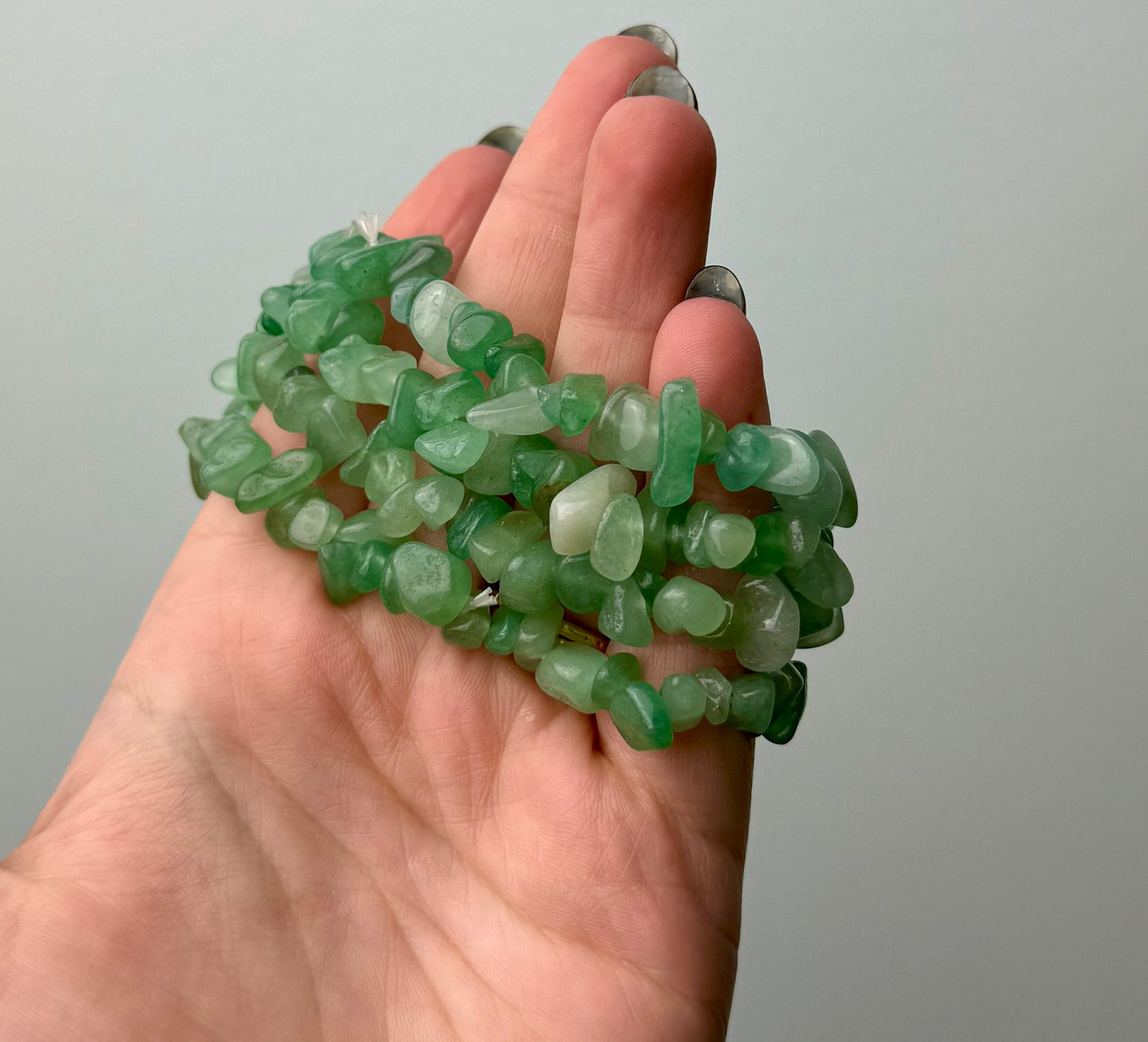 Green aventurine chip bracelets