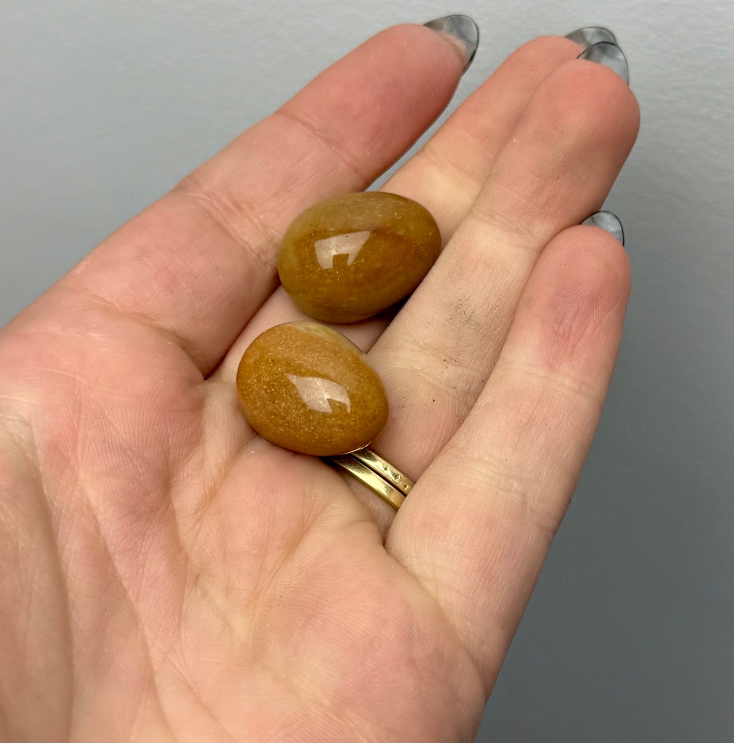 Orange aventurine mini eggs