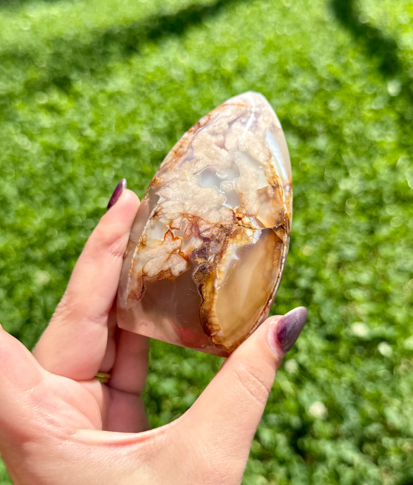 Flower agate tear Freeform
