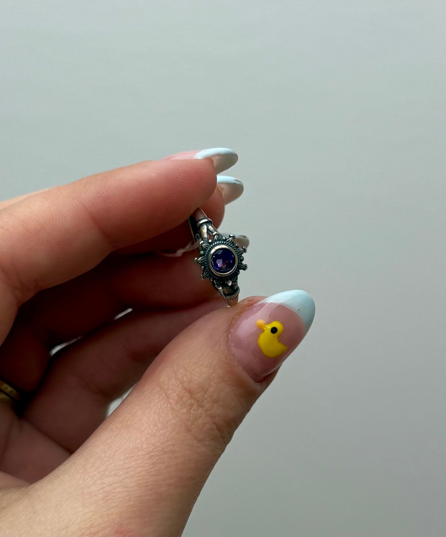 Amethyst adjustable S925 ring