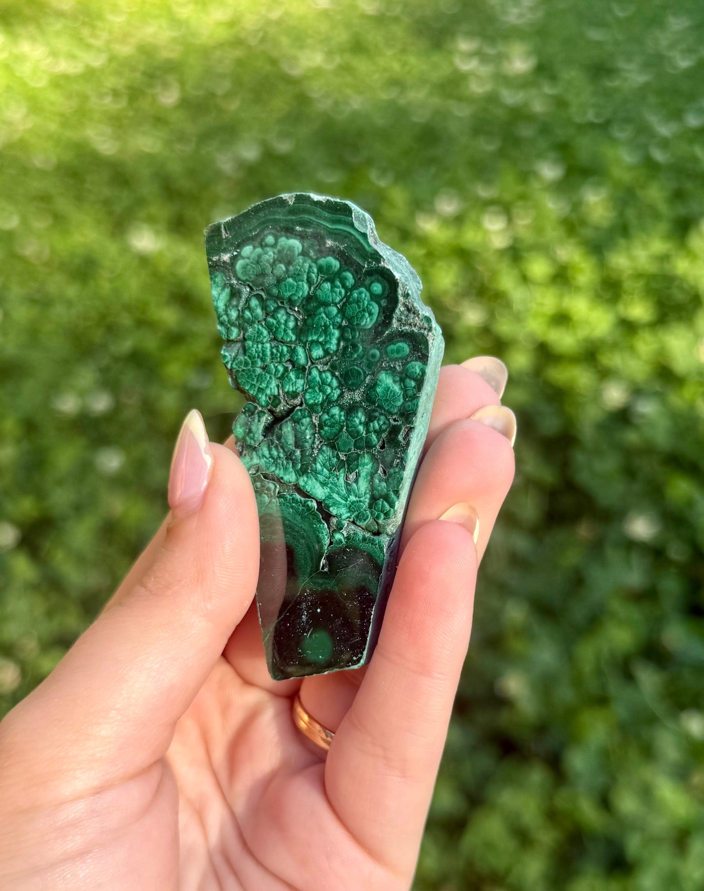 Malachite slab