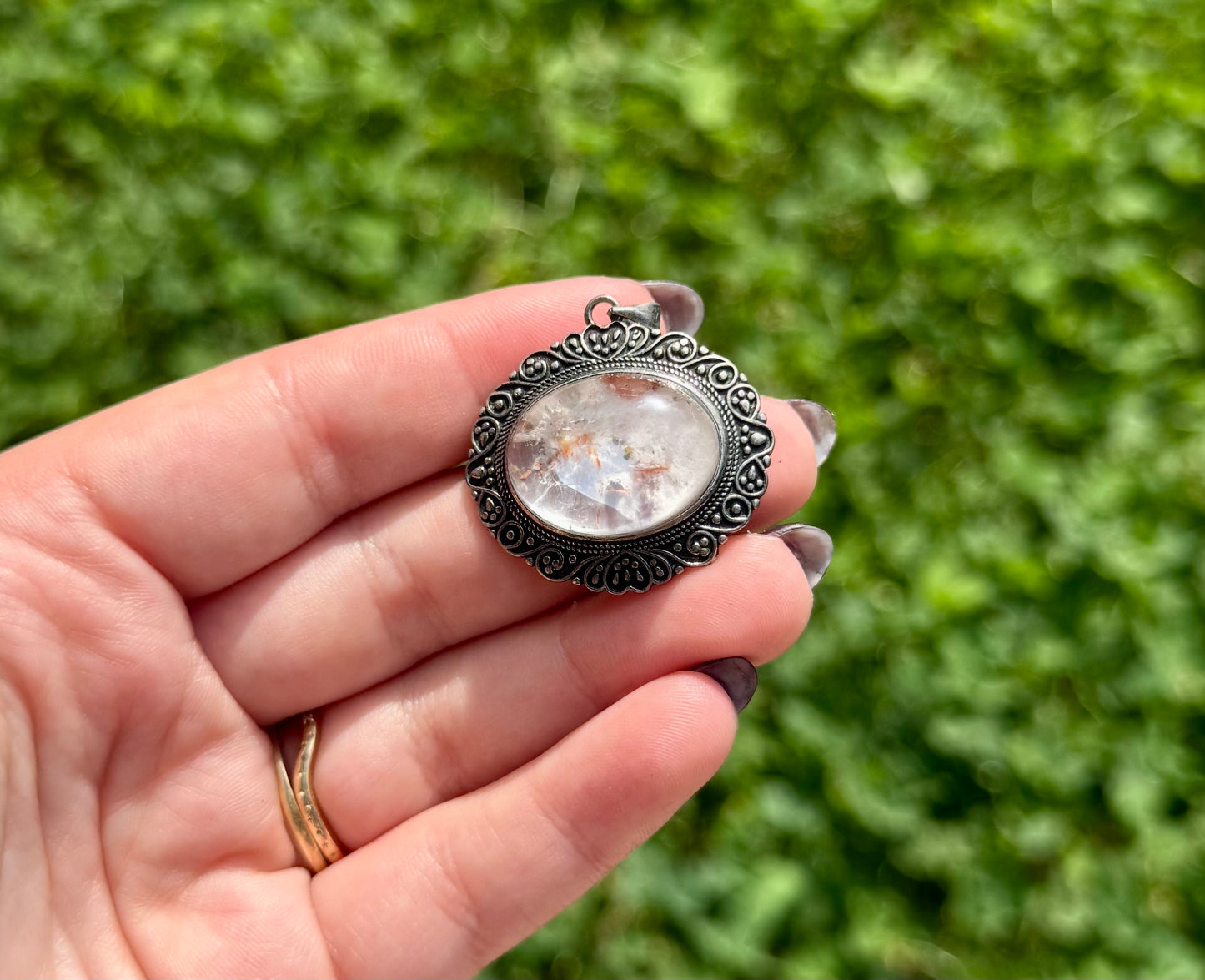 Garden quartz pendant