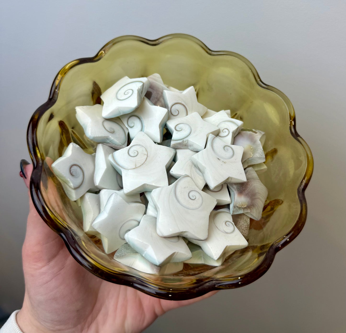 Shiva shell star carvings