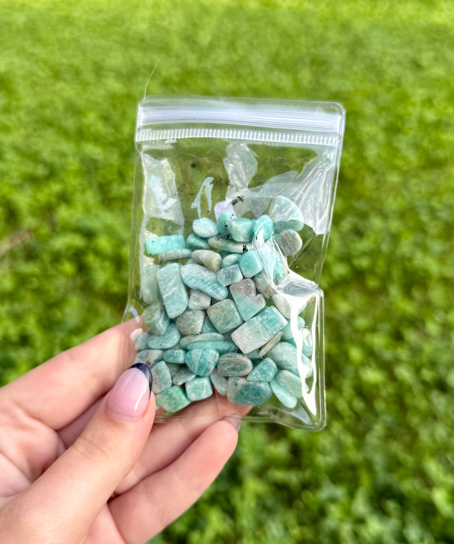 Amazonite chip bag