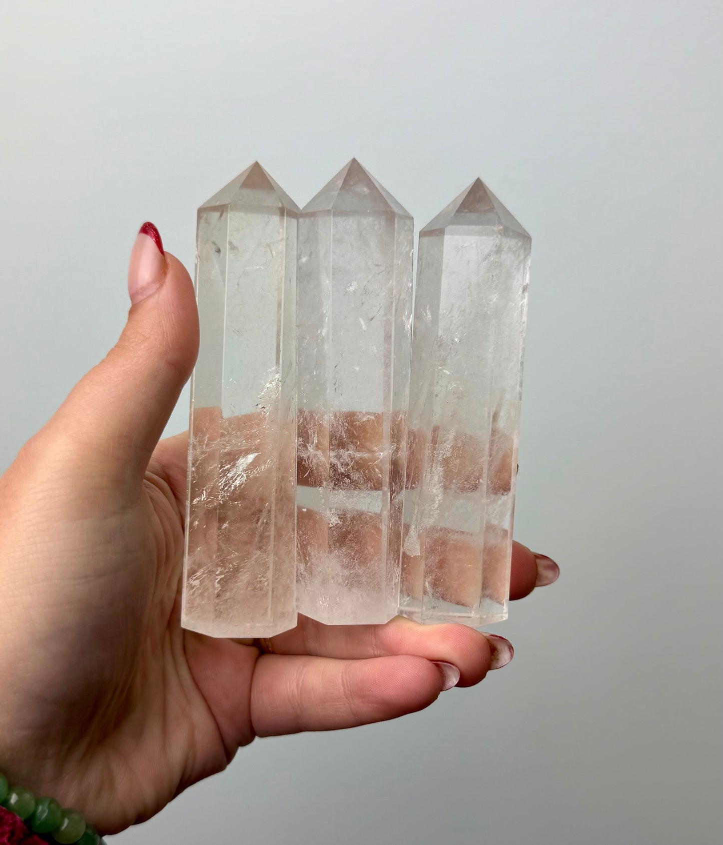 Clear quartz towers