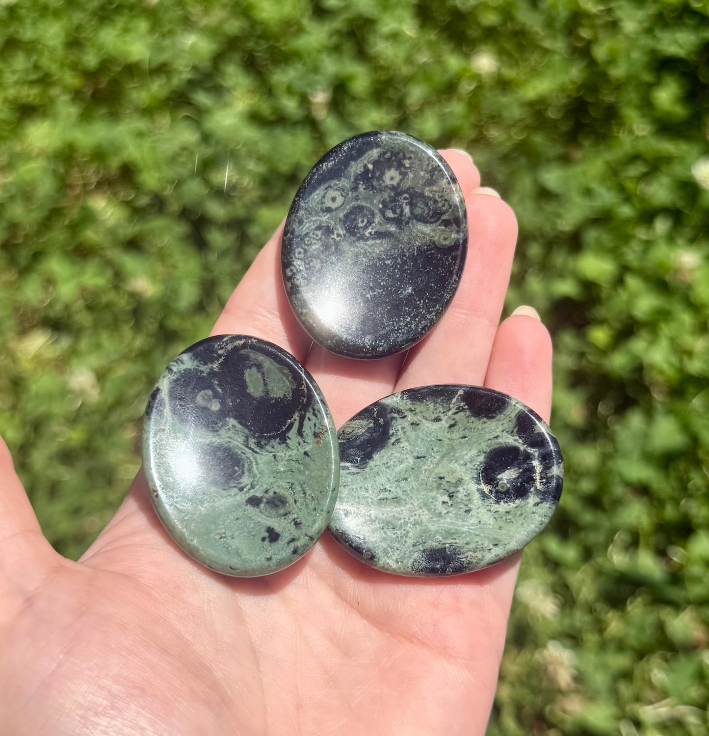 Kambaba jasper worry stones