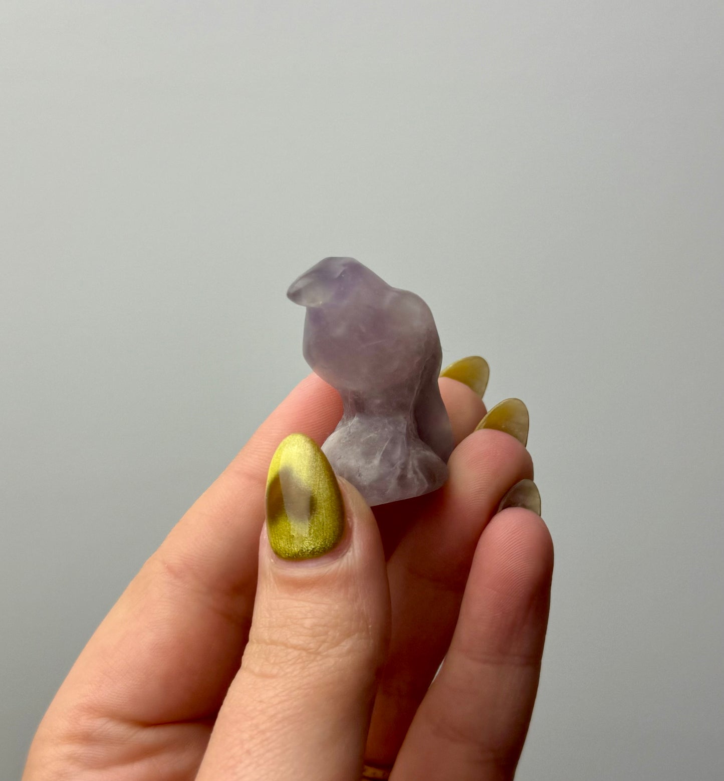 Amethyst Raven carving