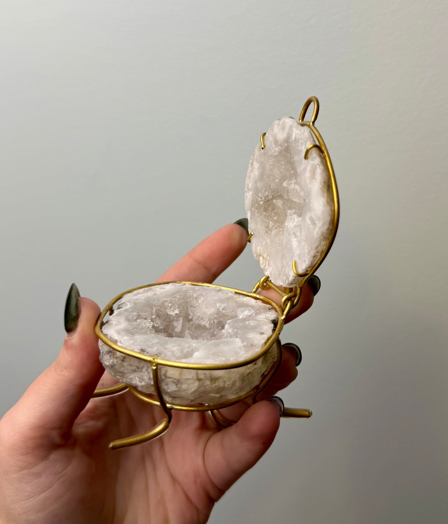 Quartz geode ring box