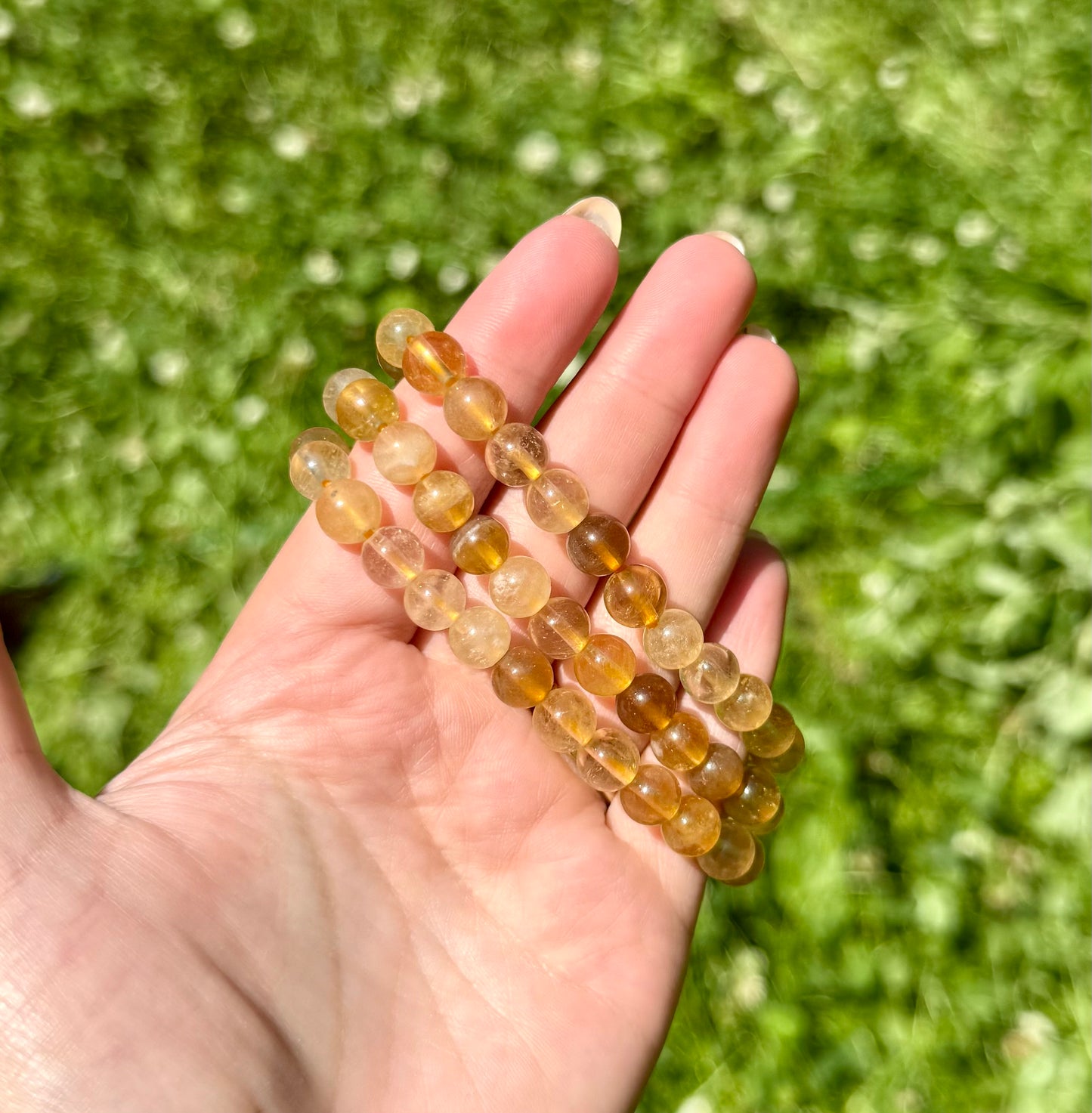 Yellow fluorite bracelets