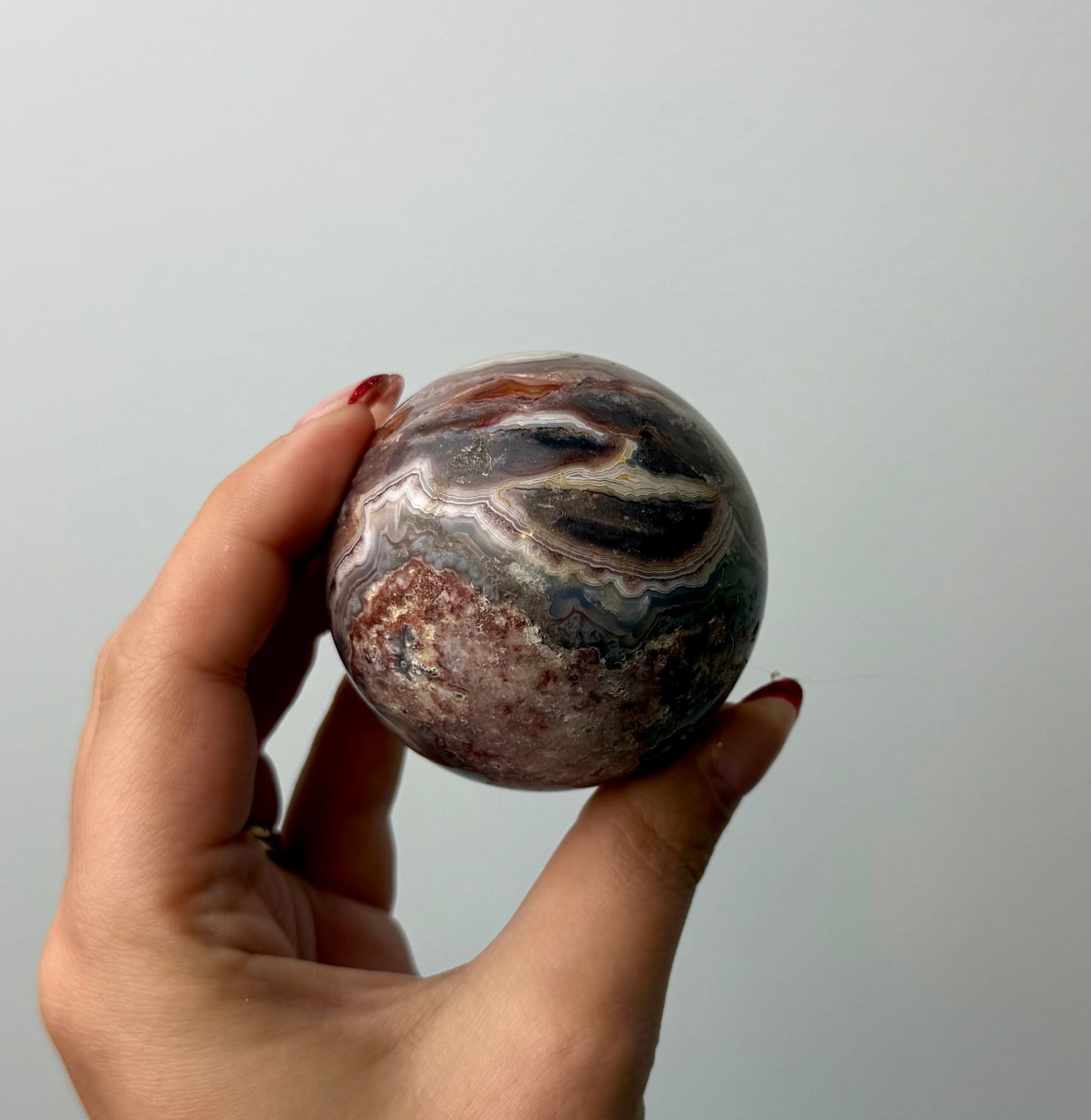 Mexican lace agate sphere