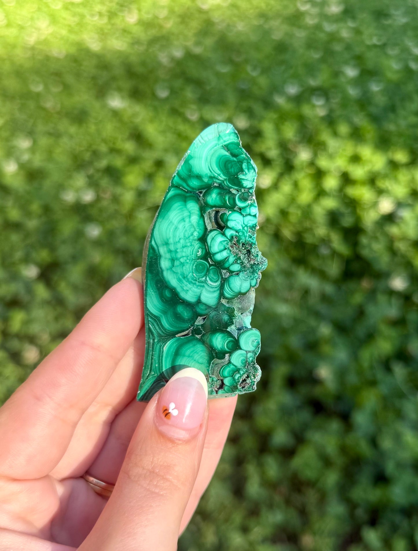 Malachite slab