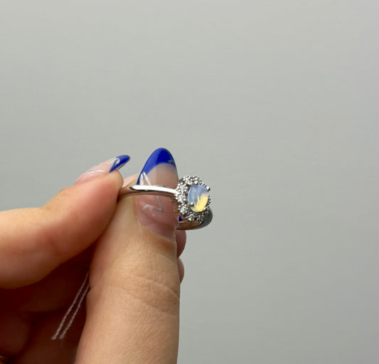 Opal adjustable ring