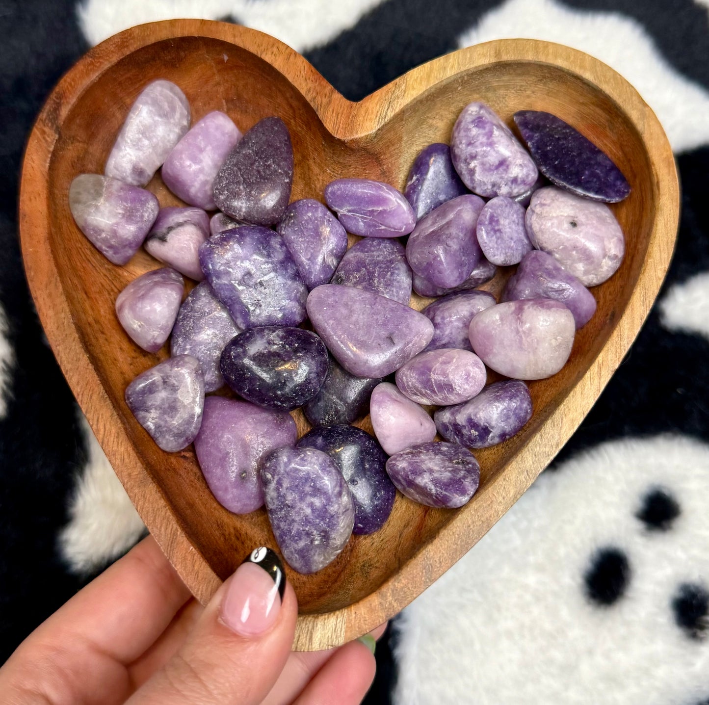 Lepidolite tumbles