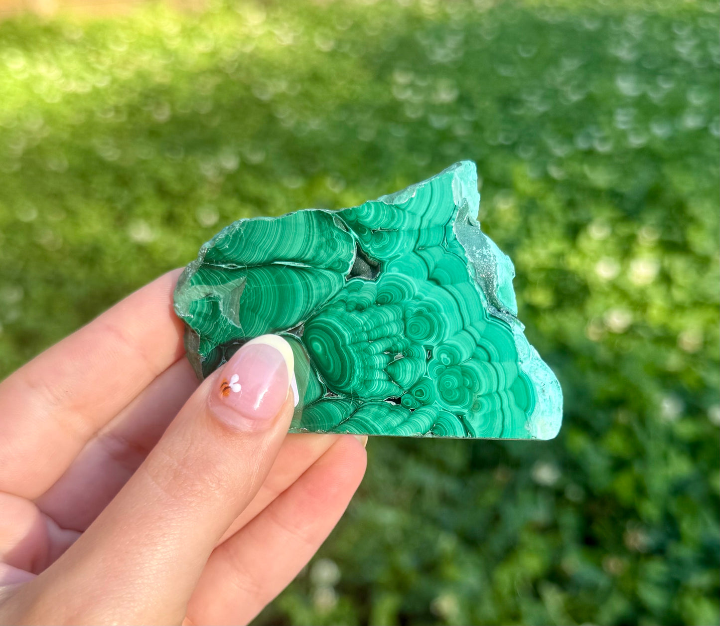 Malachite slab