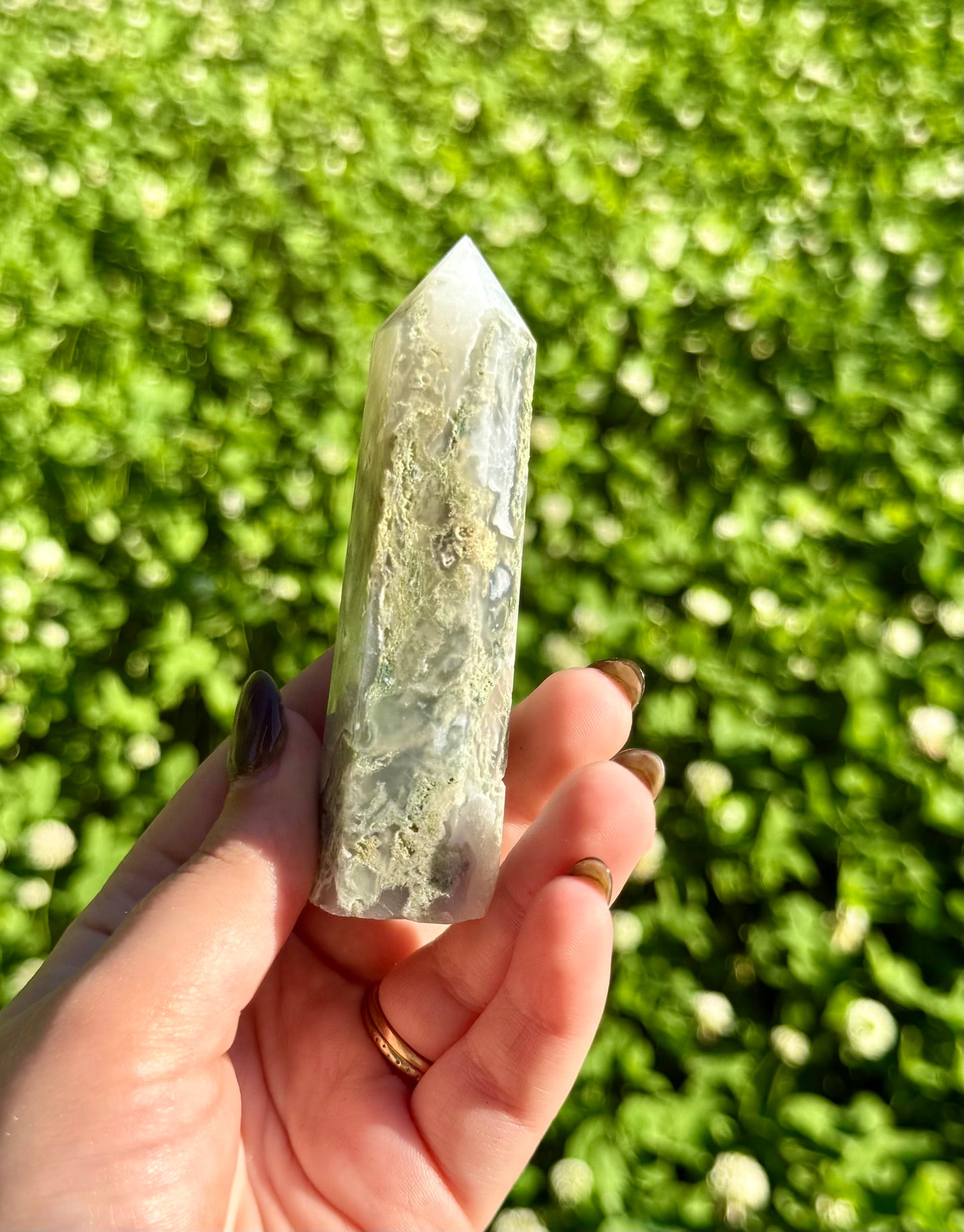 Moss agate tower