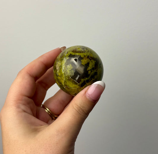 Green opal sphere