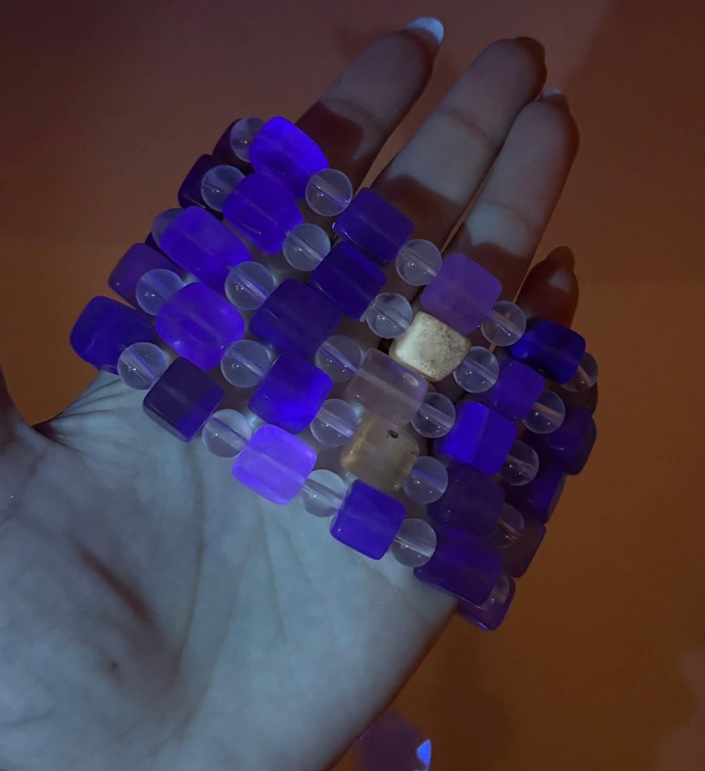 Cube fluorite bracelets