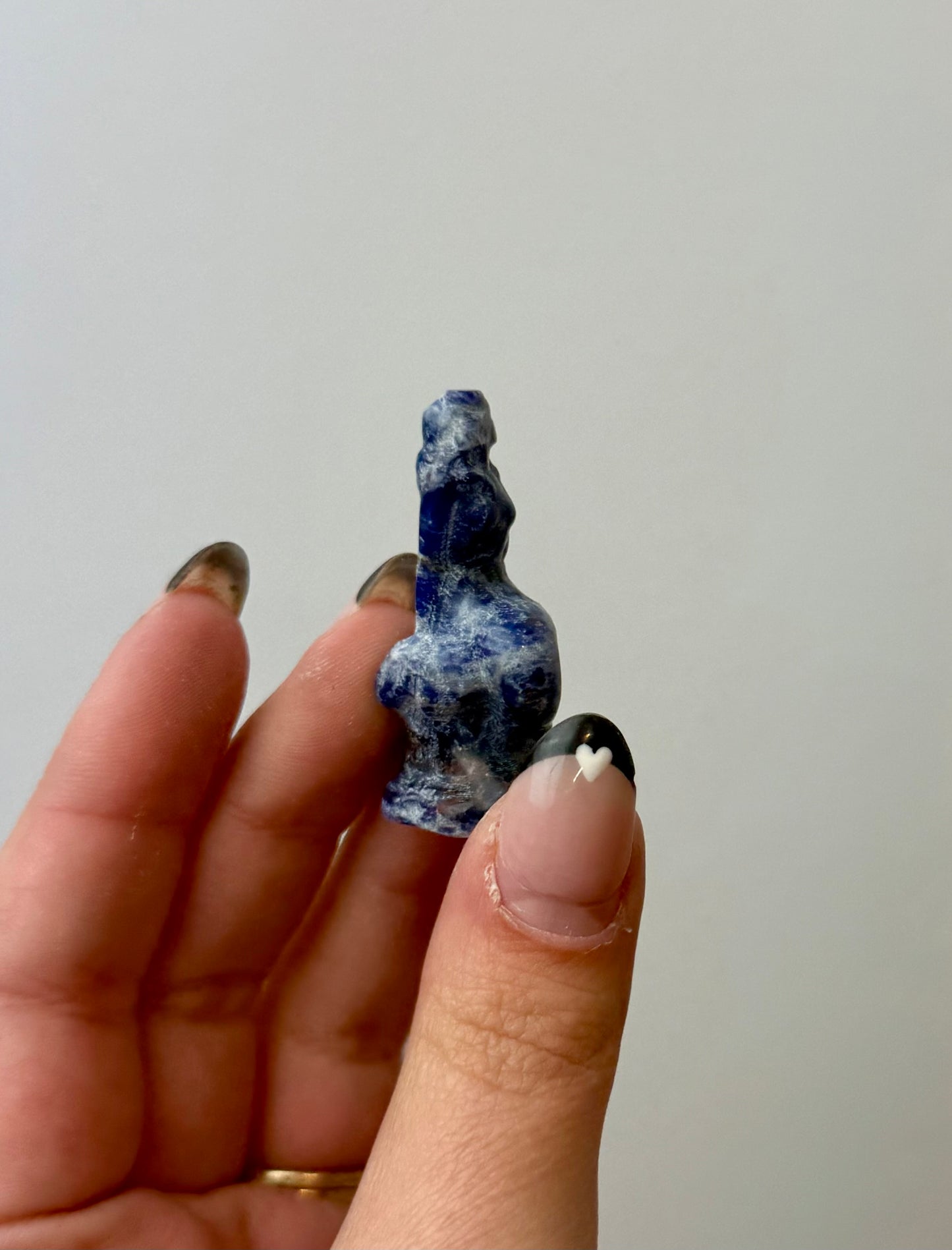 Sodalite mermaid carving