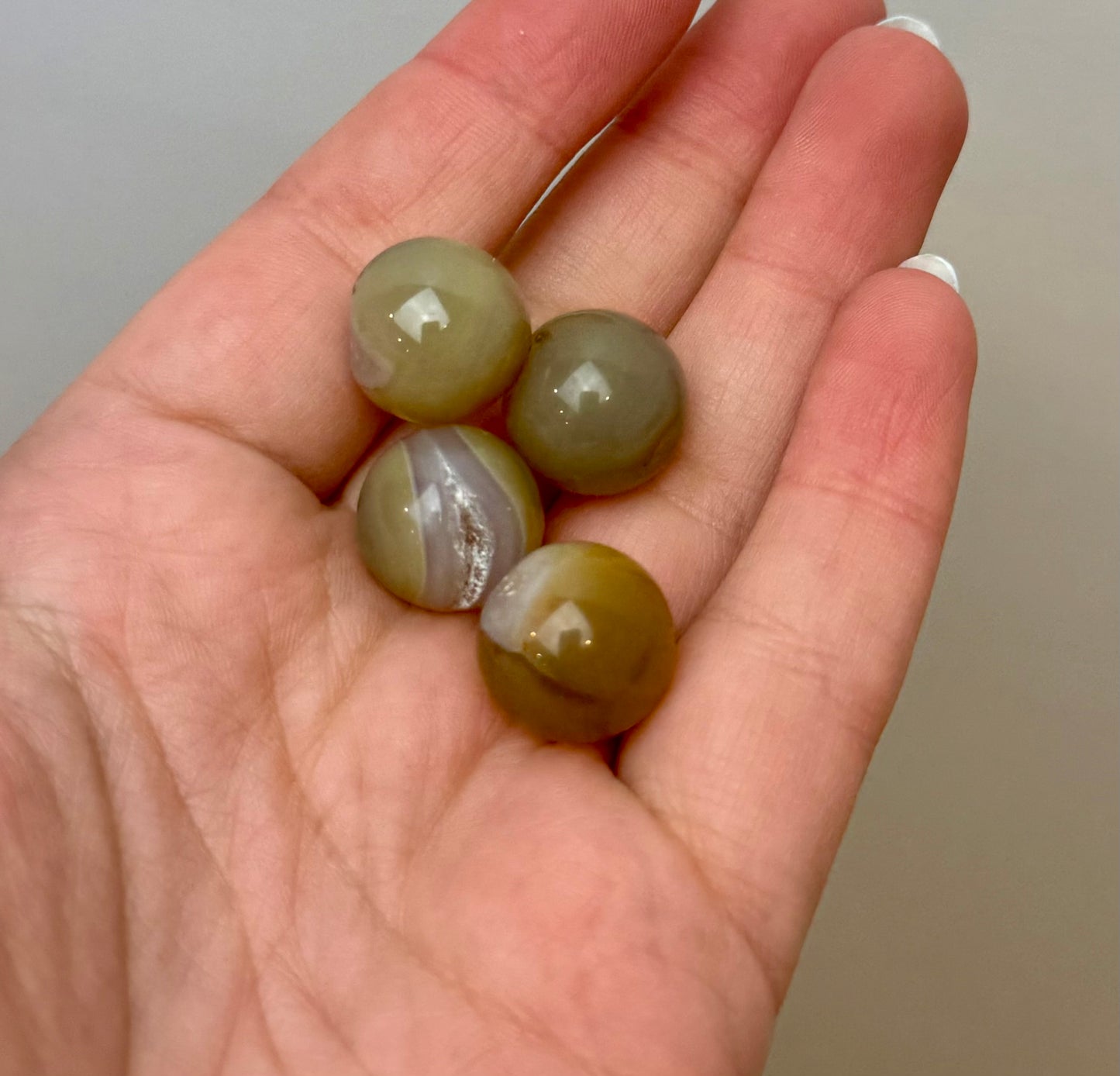 Mini chalcedony spheres