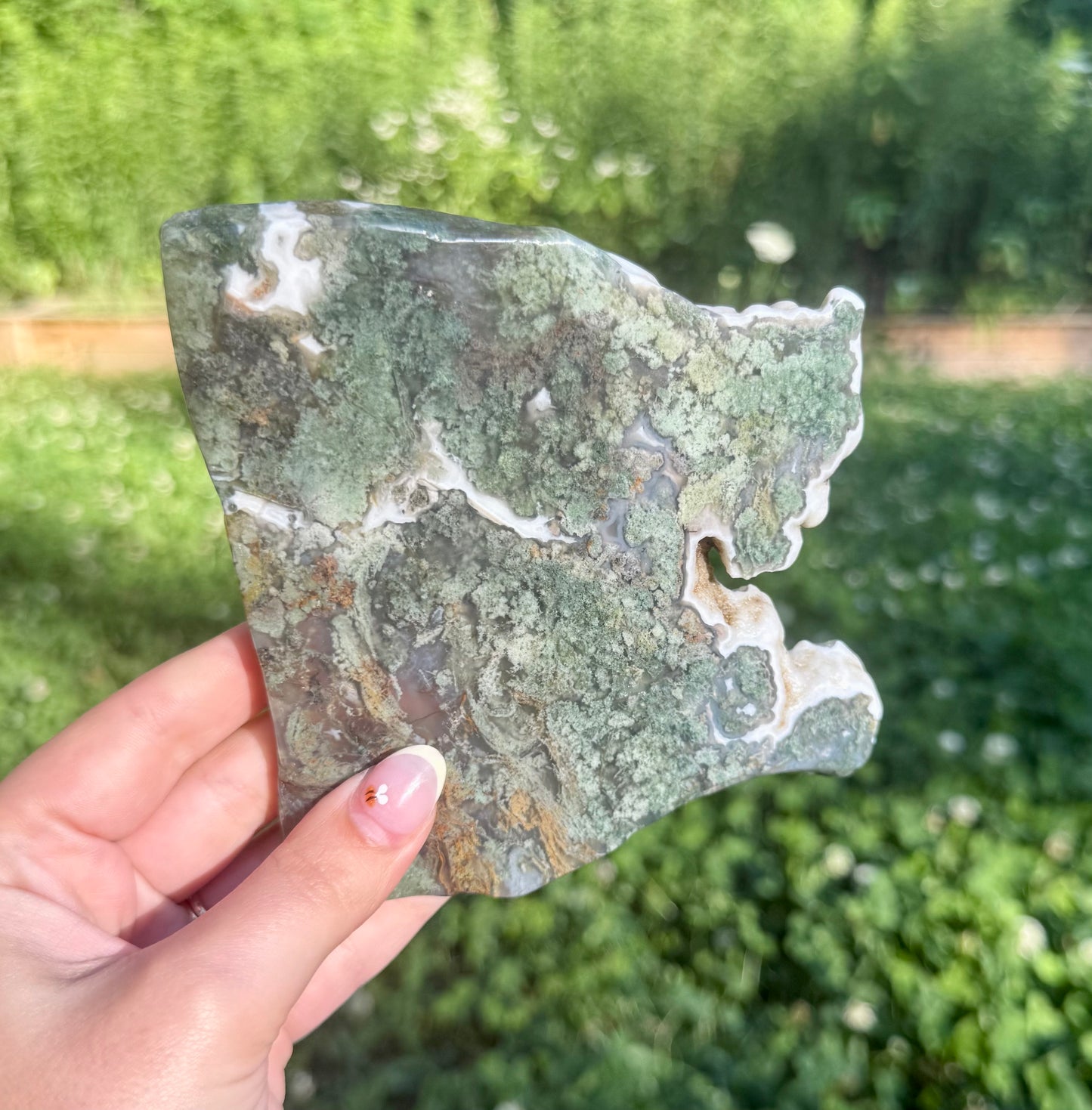 Moss agate slab