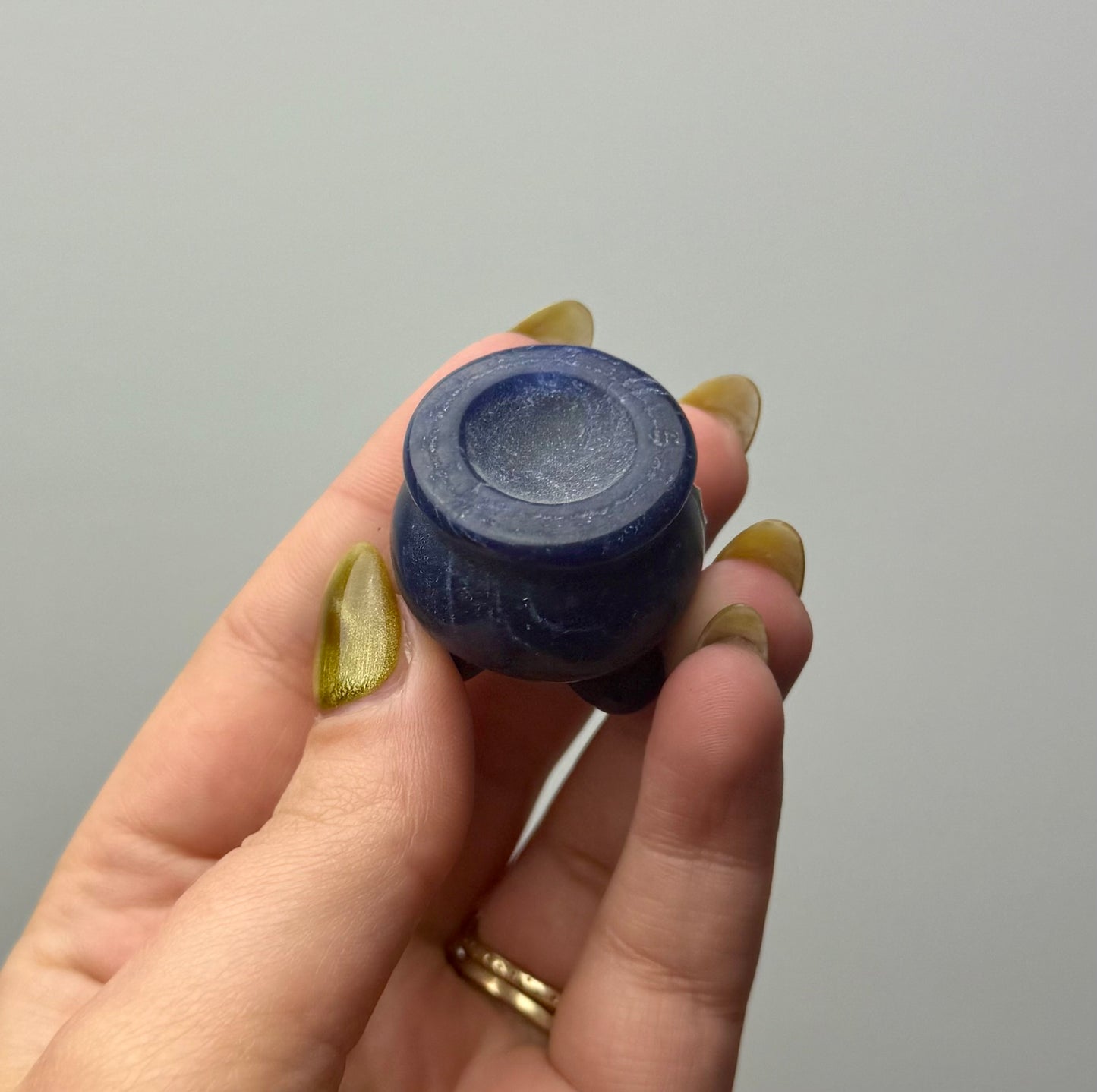 Sodalite cauldron carving
