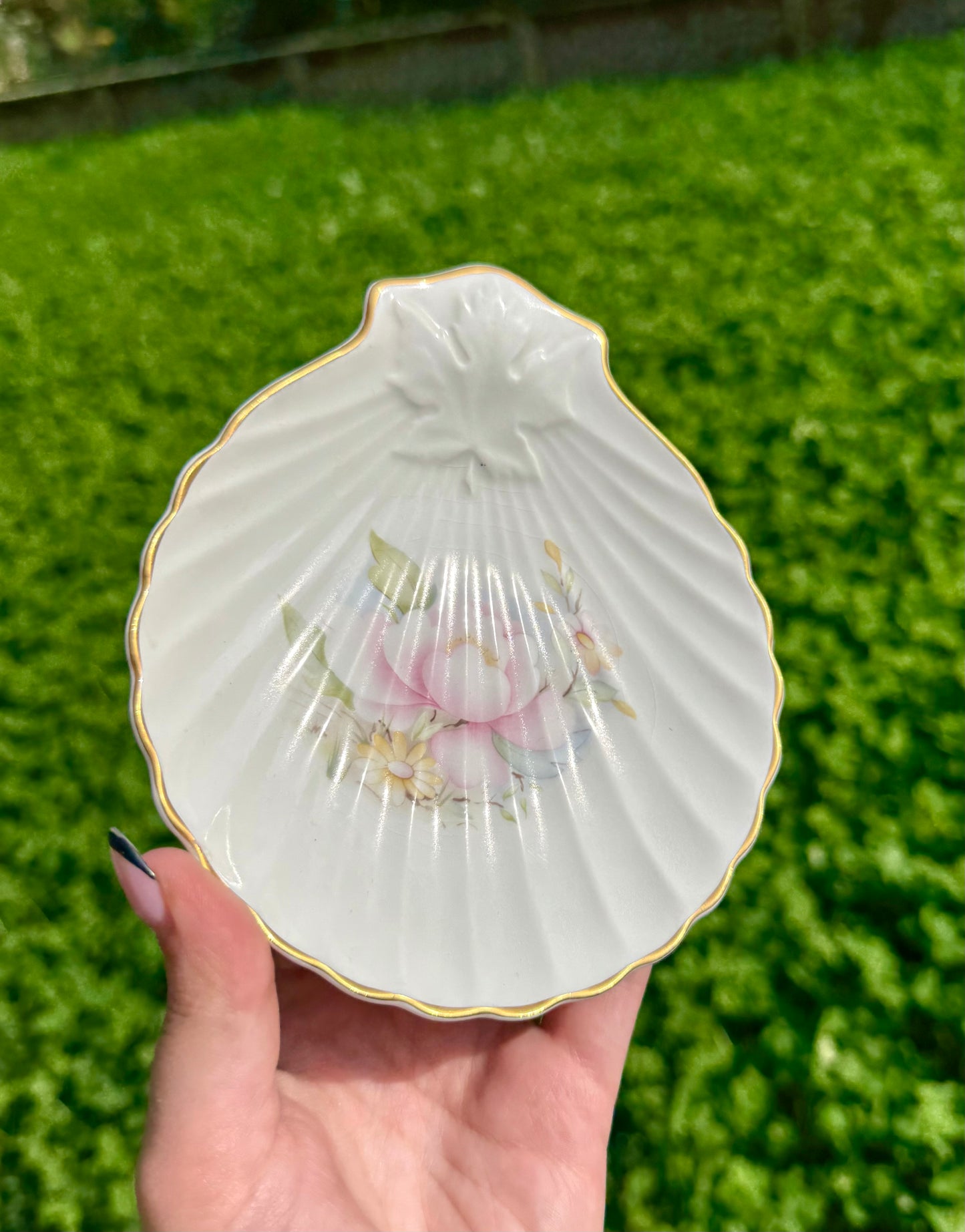 Seashell flower dish thrifted find