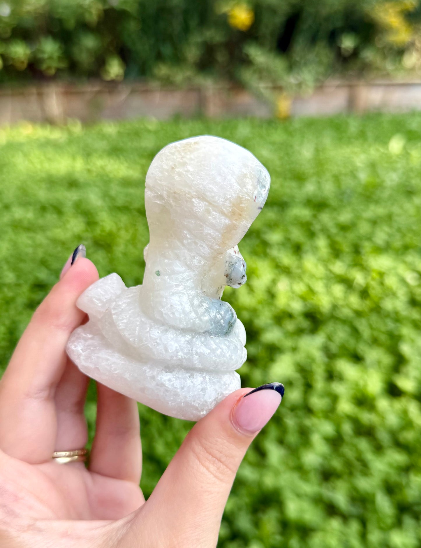 Quartz cobra carving