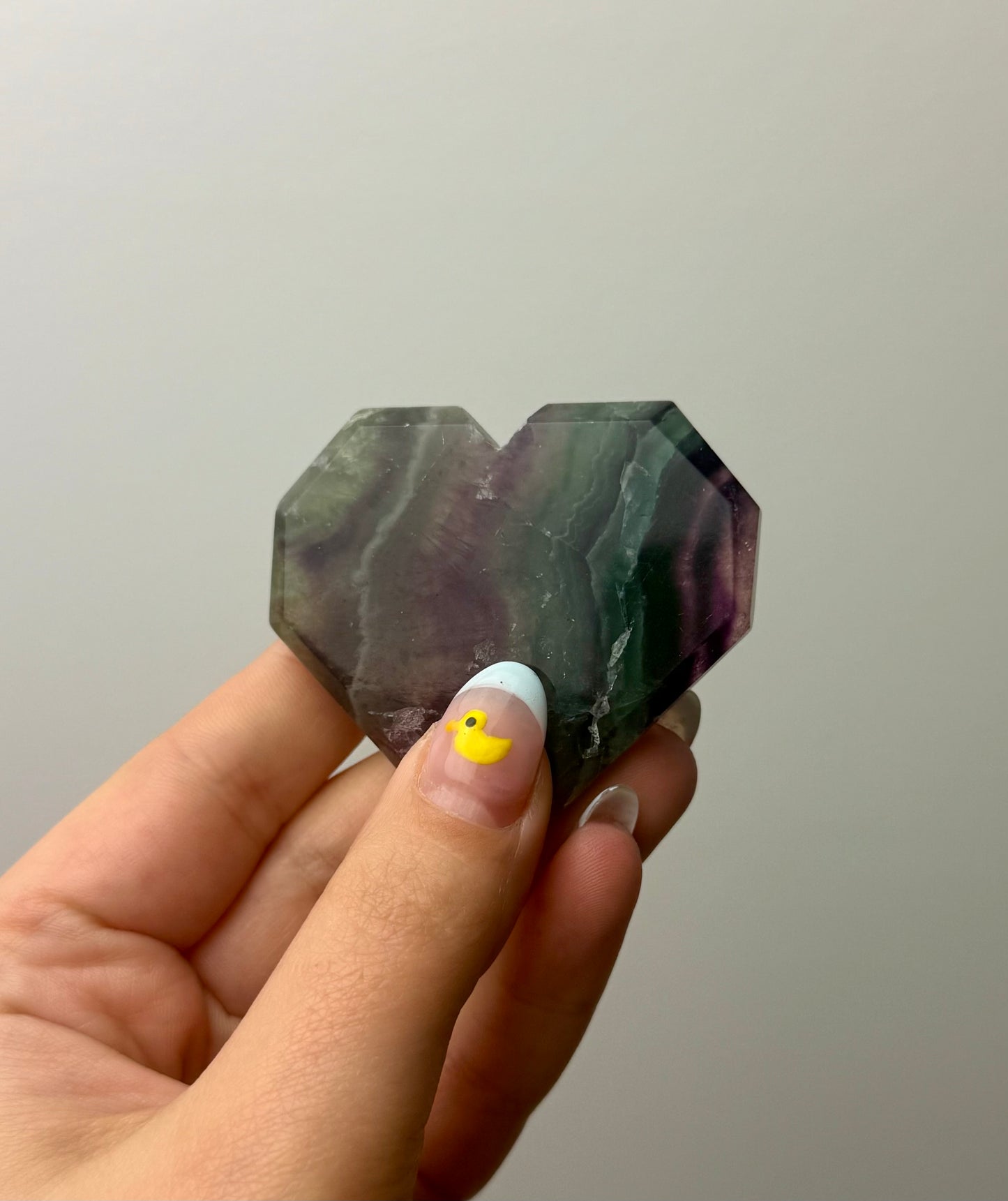 Fluorite heart carving