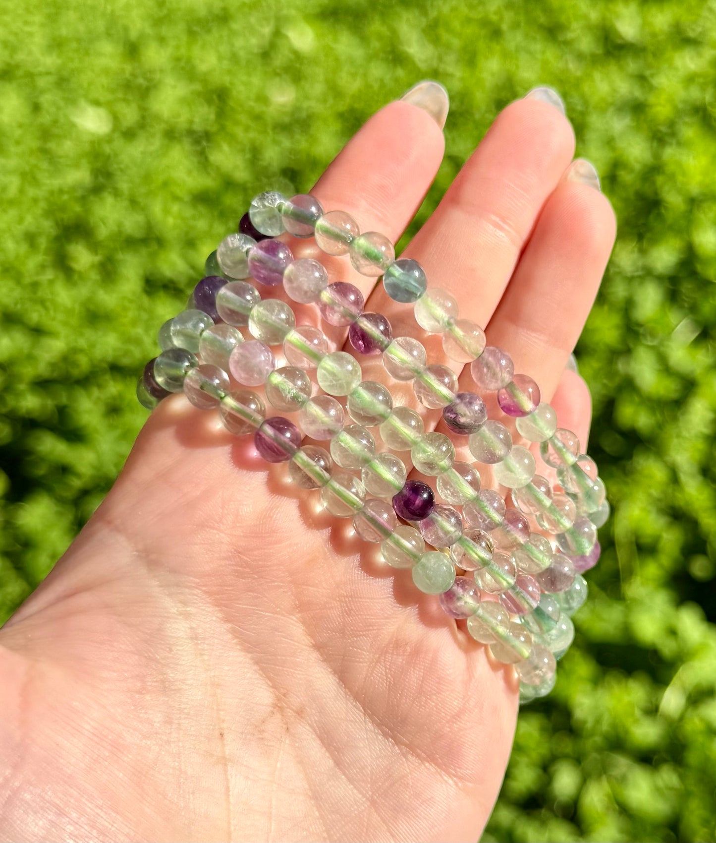 6mm green fluorite bracelets