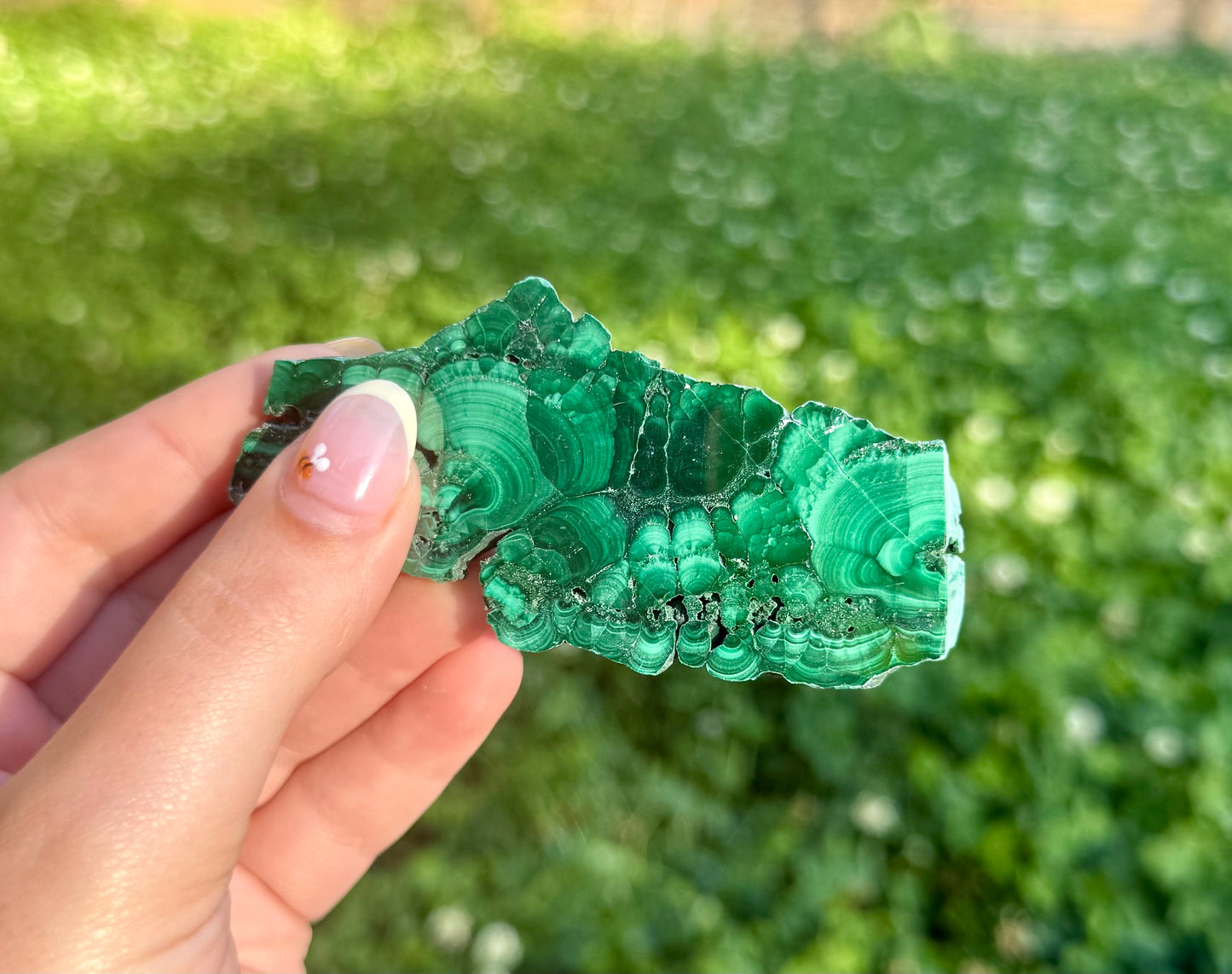 Malachite slab