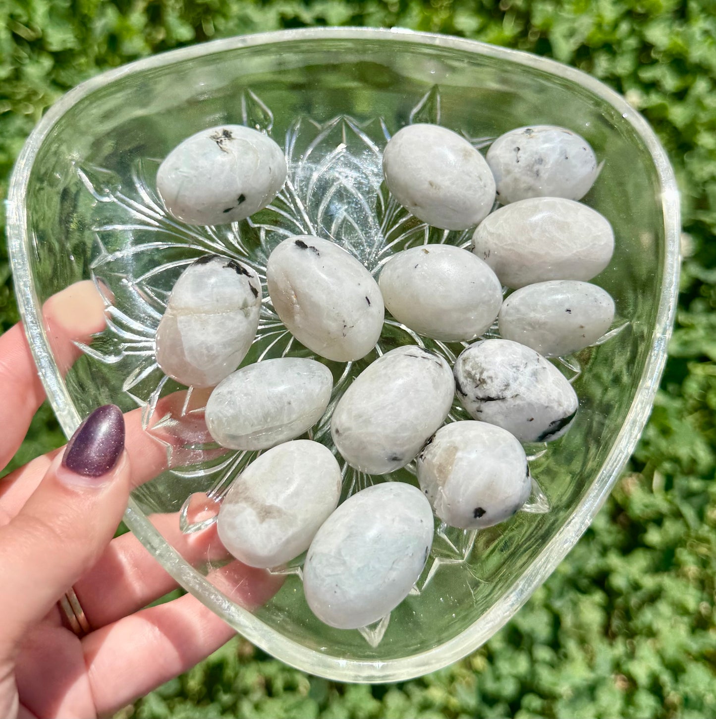 Rainbow moonstone tumbles