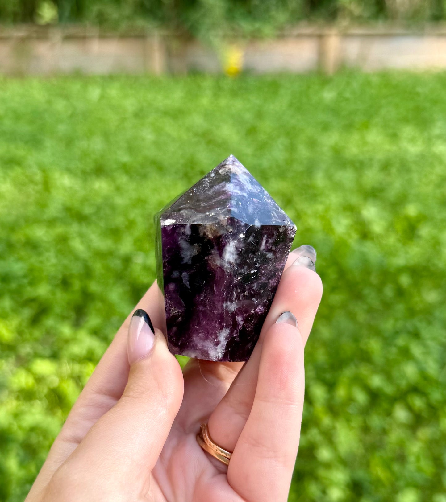 Lepidolite cupcake tower