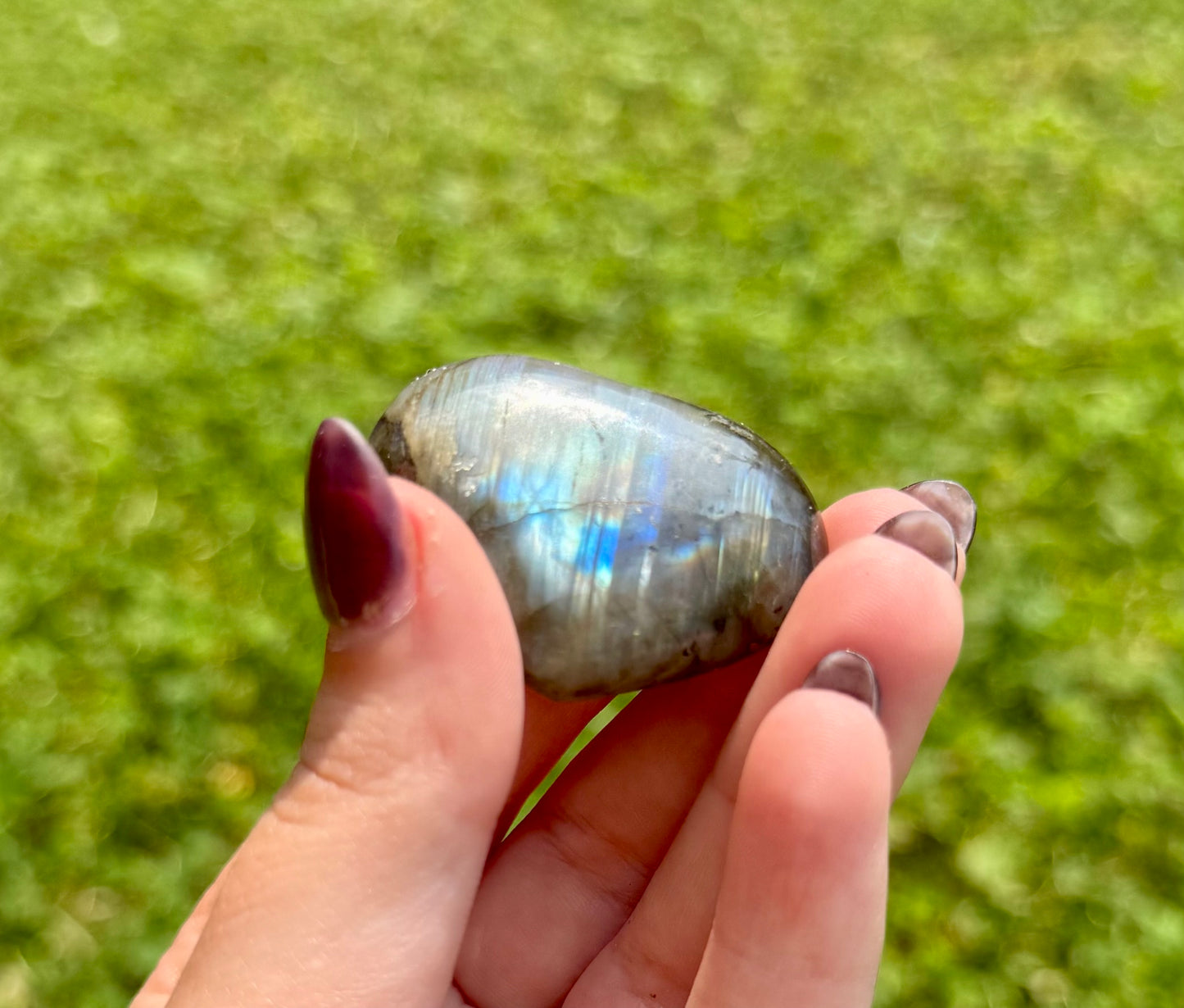 Labradorite heart carvings