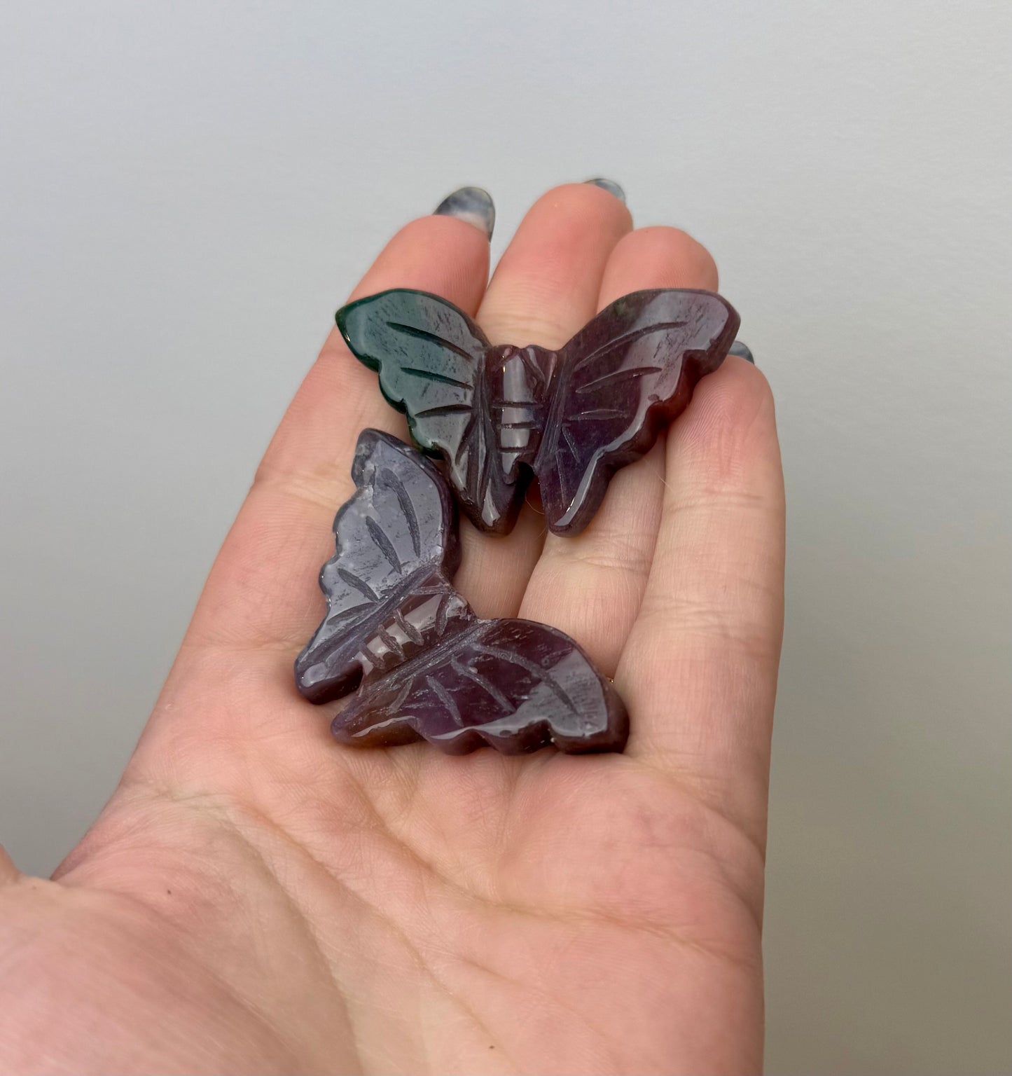 Ocean jasper butterfly carvings