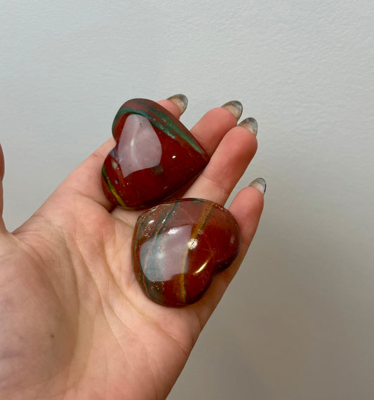 Ocean Jasper heart carvings