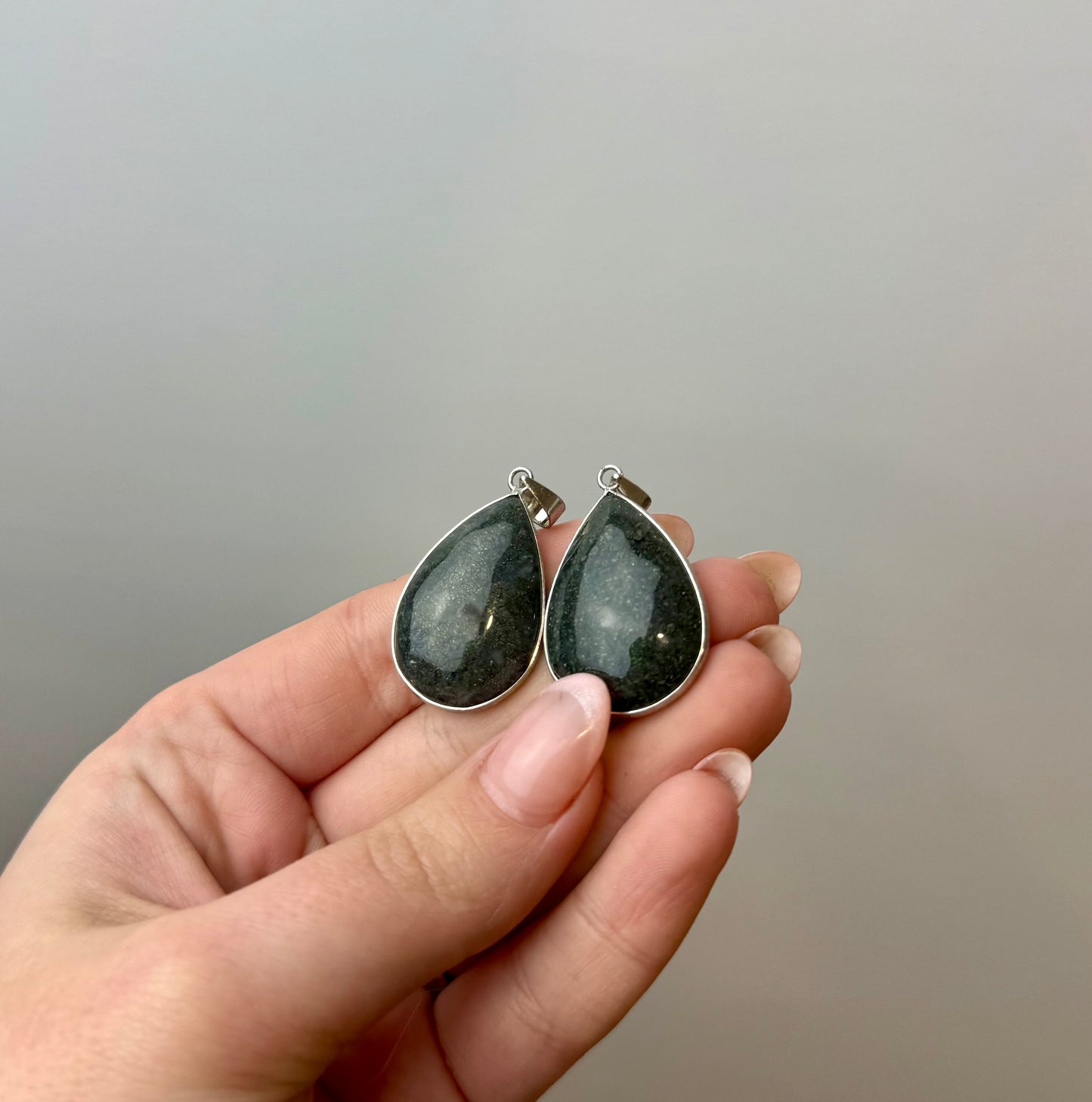 Pyrite agate pendants