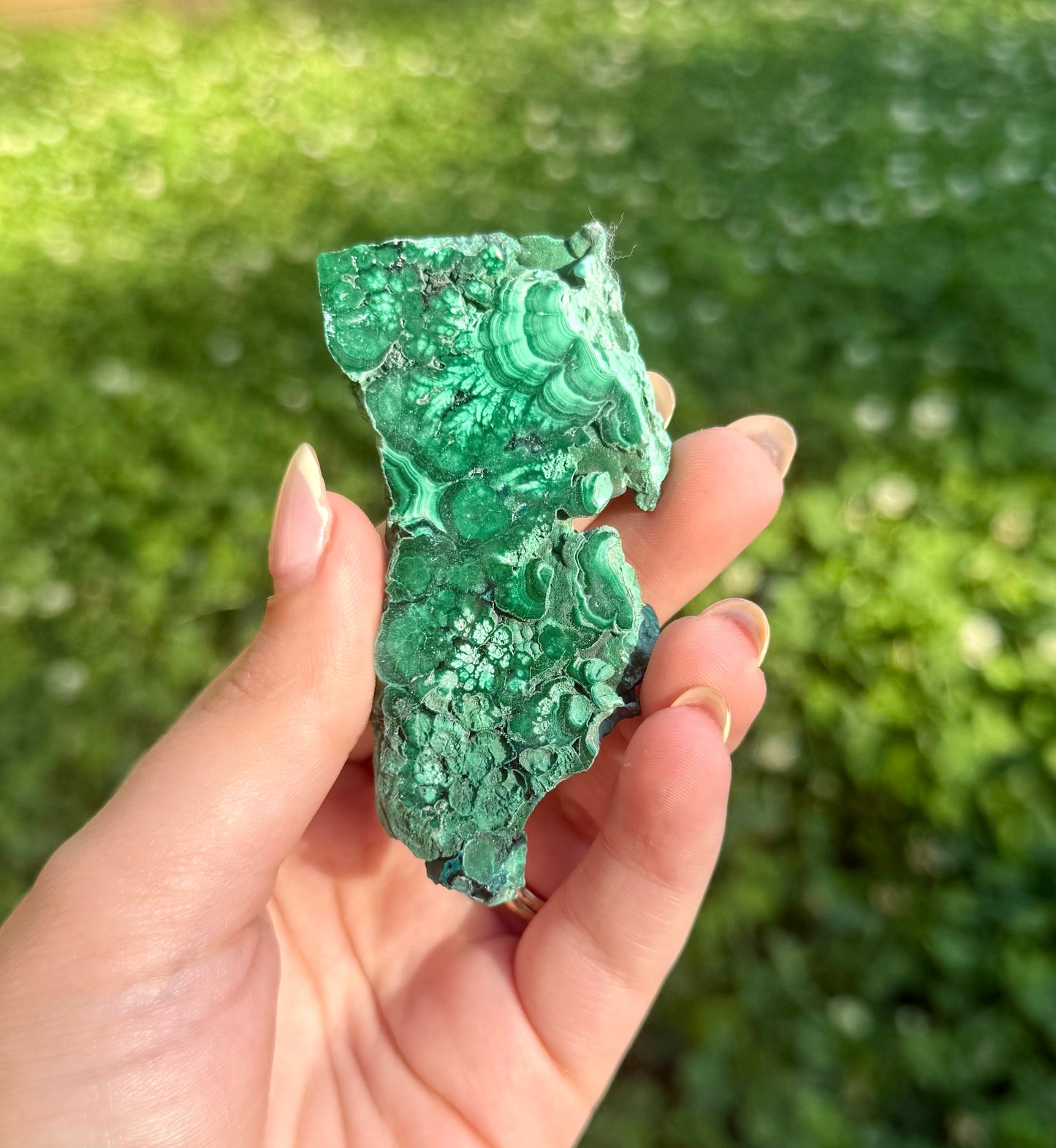 Malachite slab