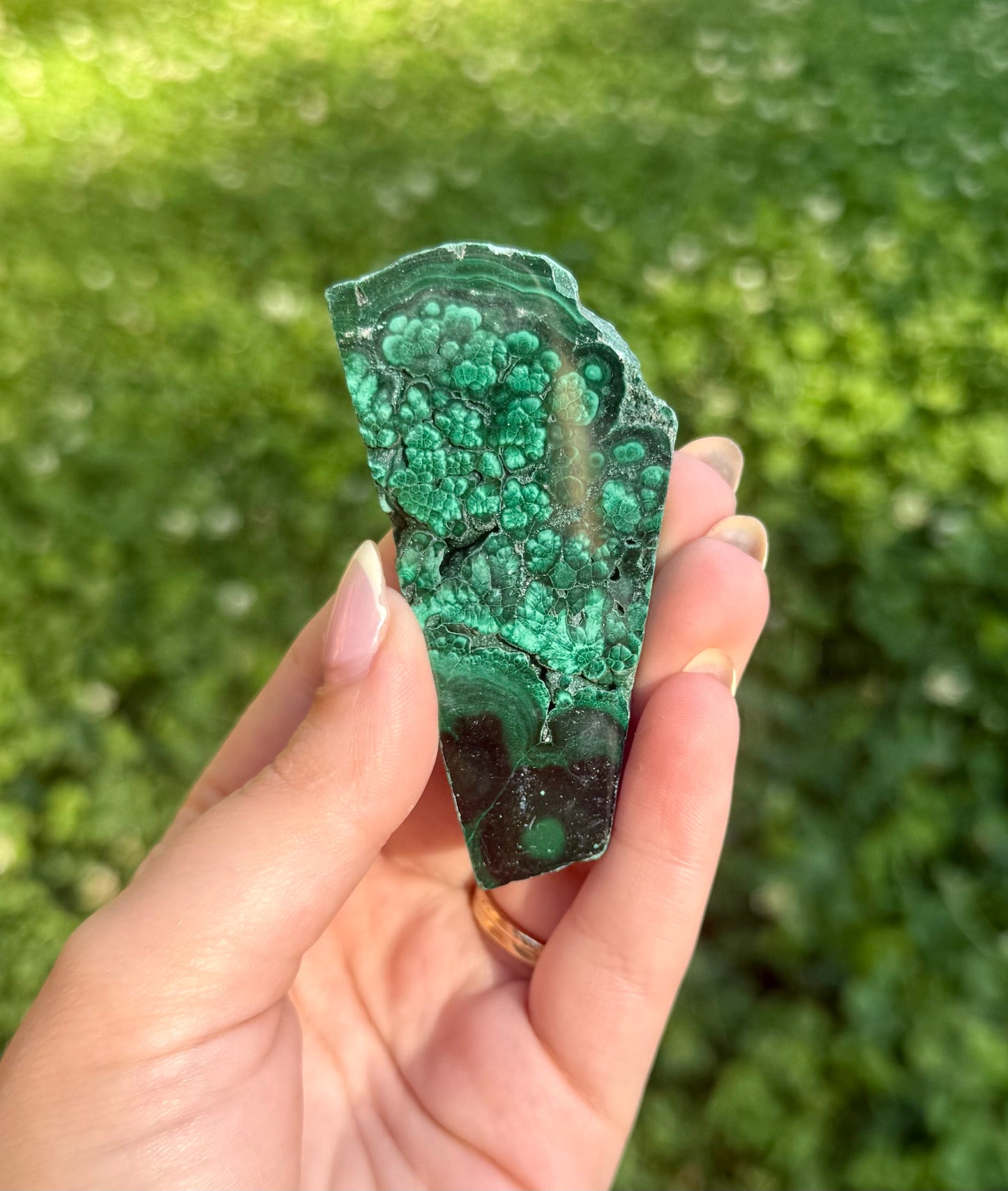 Malachite slab