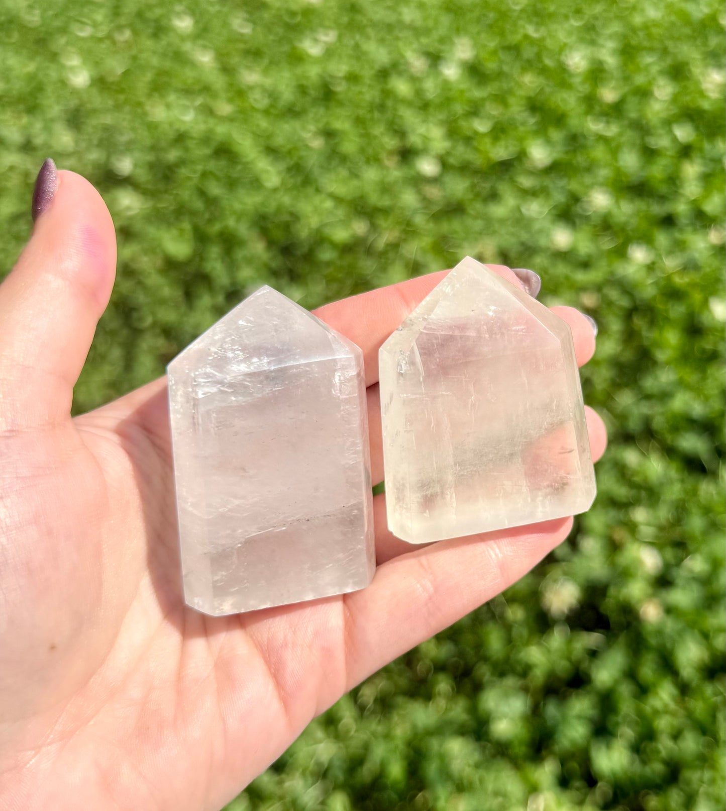 Optical calcite towers